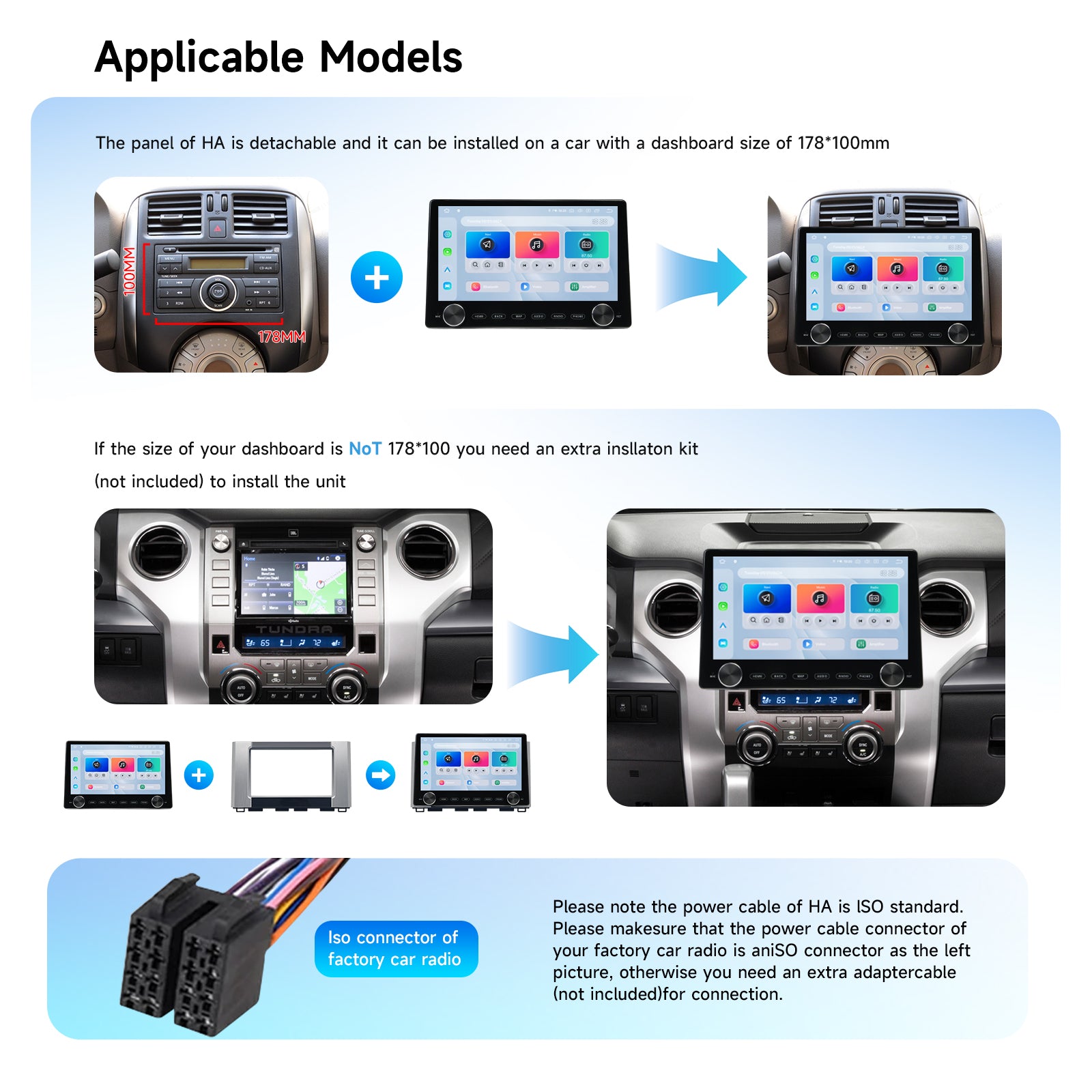 Dasaita 10.2" Universal Double Din Car Stereo with Rotary Knobs | Wireless CarPlay Android Auto | Android 13 Head Unit | QLED Touchscreen | GPS Navigation | 6G+64G/8G+256G | DTS Audio