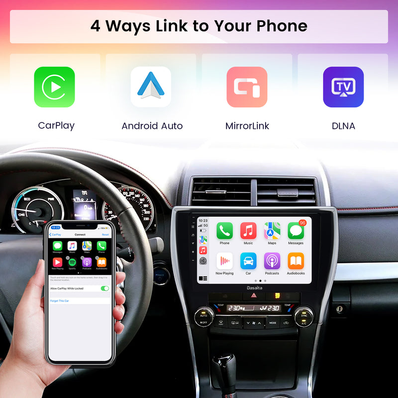Sleek Toyota Camry Car Stereo with Carplay and Android Auto