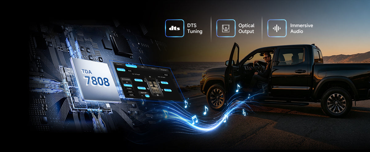 DTS Audio · 15-Band EQ · Optical Output