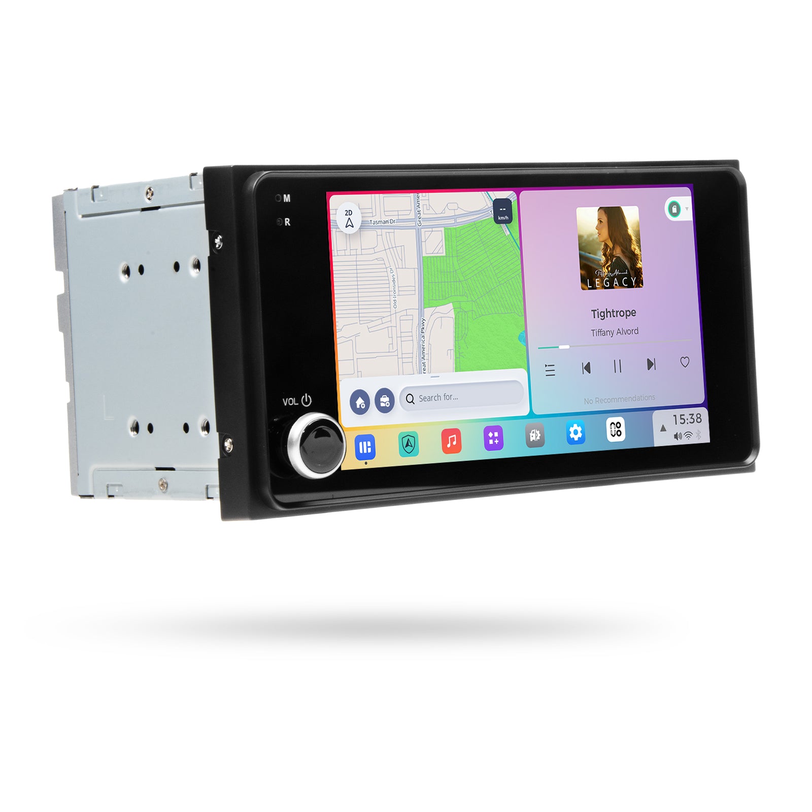 Dasaita Vivid13 Double Din Car Stereo for Highlander/4Runner 2001-2007/FJ Cruiser 2007-2024/RAV4 2001-2005, Wireless Carplay/Android Auto, 7" QLED Screen Head Unit, 5G WiFi/4G LTE, 8+256GB Radio