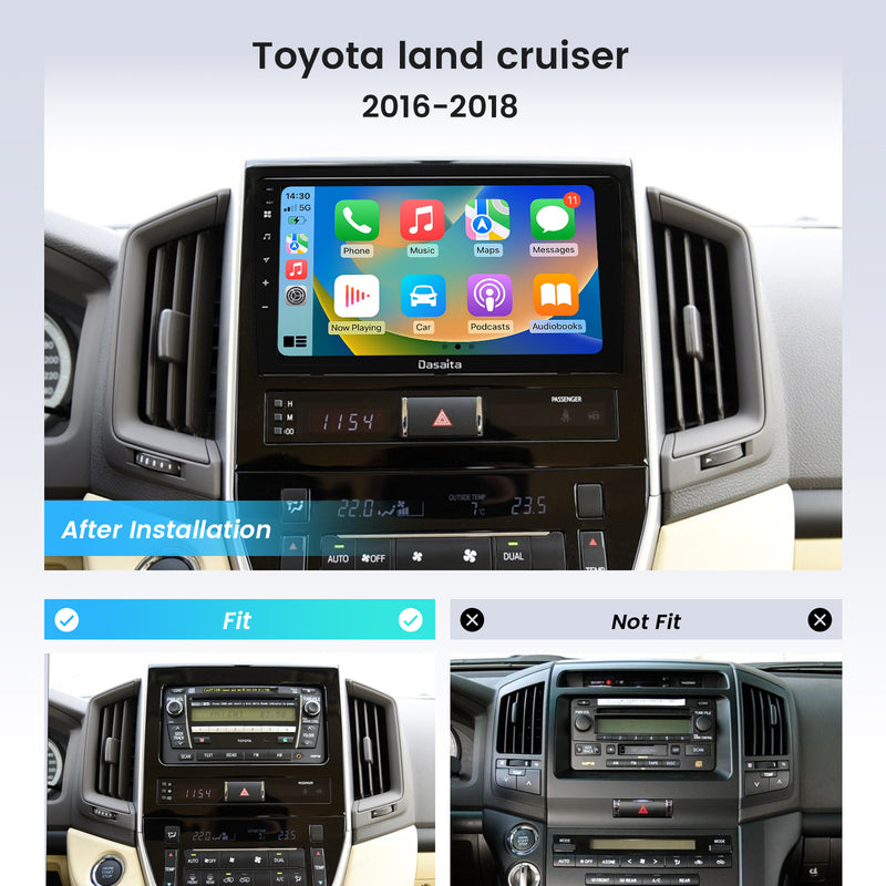 Dasaita Android12 Car Stereo for Toyota Land Cruiser 2016-2018 Wireless Carplay & Android Auto Car Radio | Qualcomm 665 | 9" QLED Screen | Wifi+4G LTE | 6G+64G | DSP|GPS Navigation Head Unit | Optical Output
