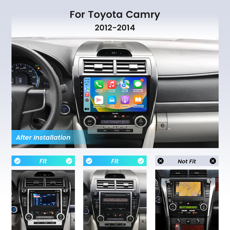 Dasaita Android 12 Car Stereo for Toyota Camry 2012 2013 2014 Wireless Carplay & Android Auto Car Radio | Qualcomm 665 | 10.2" QLED Screen | Wifi+4G LTE | 4G+64G | DSP Head Unit | Optical Output