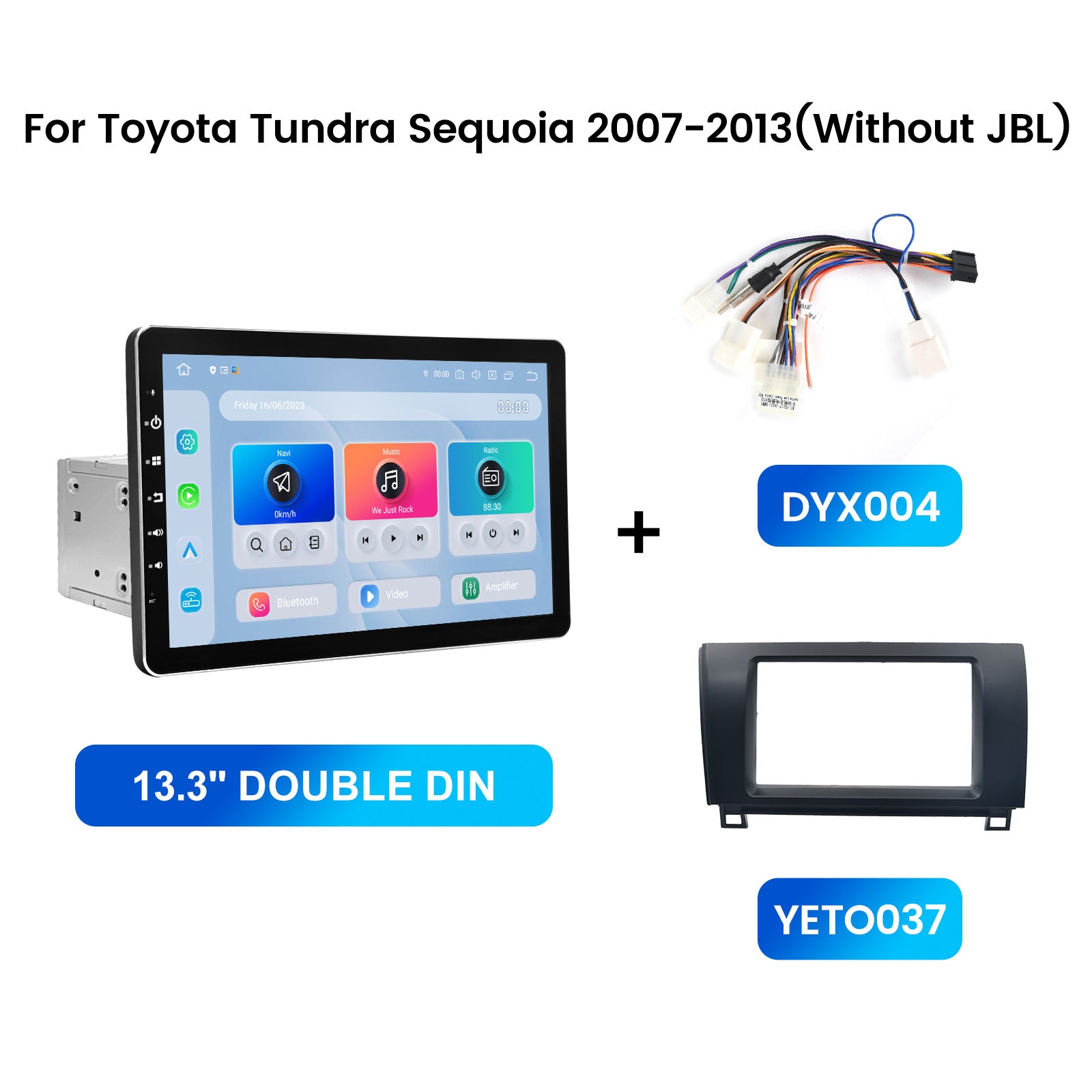 Dasaita Android13 Car Stereo for Universal 2 Din 13.3" Wireless Carplay & Android Auto Car Radio | Qualcomm 665 |2K QLED Screen| Wifi+4G LTE|6G+64G/8+256G|DTS|GPS Navigation Head Unit|Optical Output