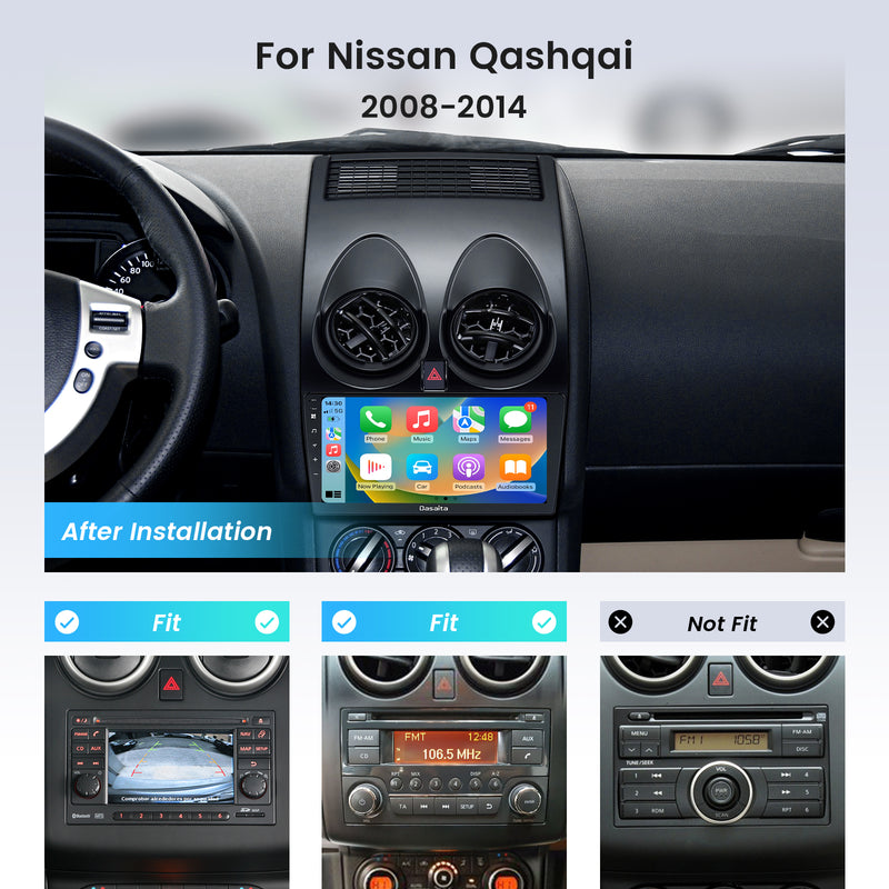 Dasaita Android12 Car Stereo for Nissan Qashqai 2008-2014 Wireless Carplay & Android Auto Car Radio| Qualcomm 665 | 9" QLED Screen | Wifi+4G LTE |6G+64G|DSP|GPS Navigation Head Unit| Optical Output