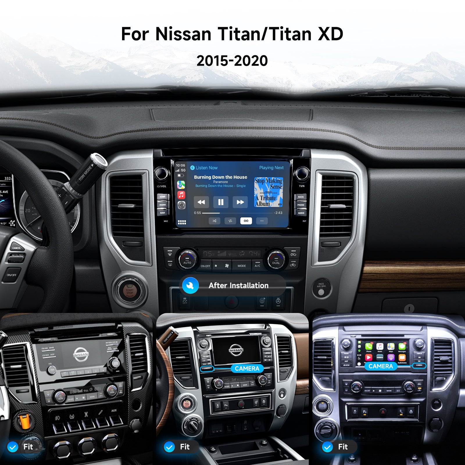 Dasaita Android13 Car Stereo for Nissan Titan 2016-2020 Wireless Carplay & Android Auto Car Radio|Qualcomm 665|9" QLED Screen|Wifi+4G LTE|8G+256G|GPS Navigation Head unit|DTS|Optical Output