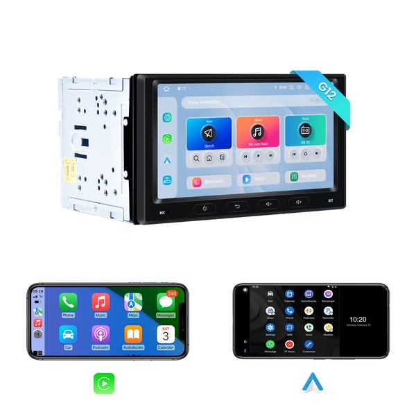 Dasaita Android12 Car Stereo 6.98" Universal 2 Din Wireless Carplay & Android Auto Car Radio | Qualcomm 665 | QLED Screen | WiFi+4G LTE | 6G+64G | DSP|GPS Navigation Head Unit | Optical Output