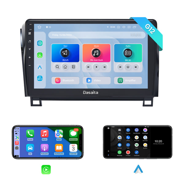 Dasaita Android12 Car Stereo for Toyota Tundra Sequoia 2007-2018 LHD Wireless Carplay & Android Auto Car Radio | Qualcomm 665 | 10.2" QLED Screen | Wifi+4G LTE | 6G+64G | DSP|GPS Navigation Head Unit | Optical Output
