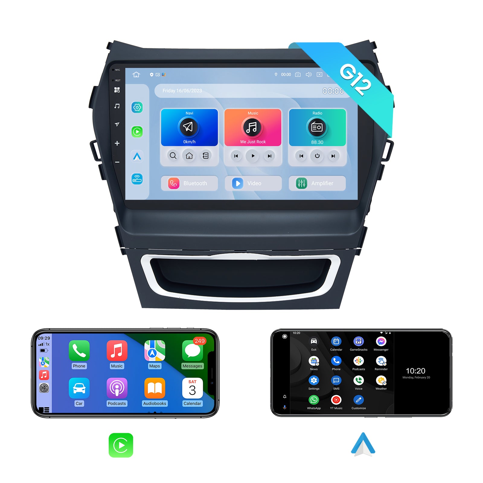 thumbnail image 2 of Hyundai Santa Fe Ix45 2013-2018 Wireless CarPlay Headunit Kit 2 of 9