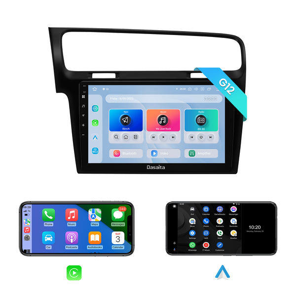 Dasaita Android12 Car Stereo for VW Golf 7 2012-2019 Wireless Carplay & Android Auto Car Radio| Qualcomm 665 | 10.2" QLED Screen | Wifi+4G LTE |6G+64G|DSP|GPS Navigation Head Unit| Optical Output