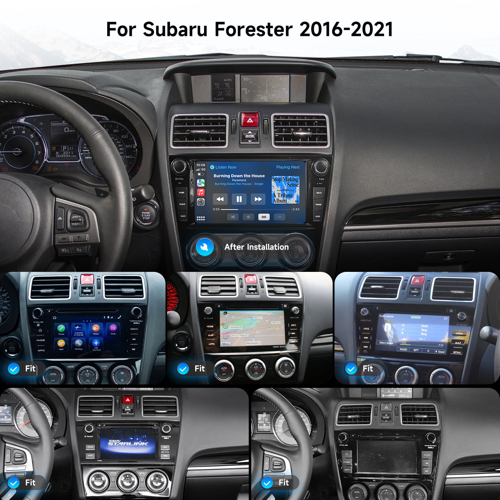 Dasaita Android 13 Car Stereo for 2015-2018 Subaru Forester 4 & 2016-2021 Subaru WRX Wireless Carplay & Android Auto Car Radio | Qualcomm 665 | 9"/8" QLED Screen | Wifi+4G LTE | 6G+64G | DTS Head Unit | Optical Output