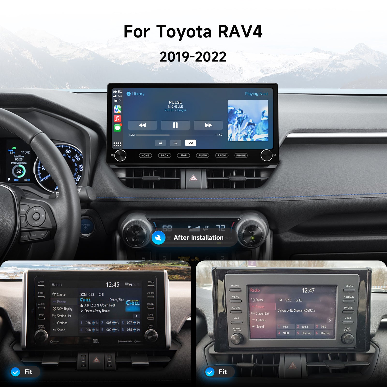 Dasaita Android13 Car Stereo for Toyota RAV4 2019 2020 2021 2022 Wireless Carplay & Android Auto Car Radio | Qualcomm 665 | 12.3" QLED 2K Screen | Wifi+4G LTE | 8+256 | DTS|GPS Navigation Head Unit | Optical Output