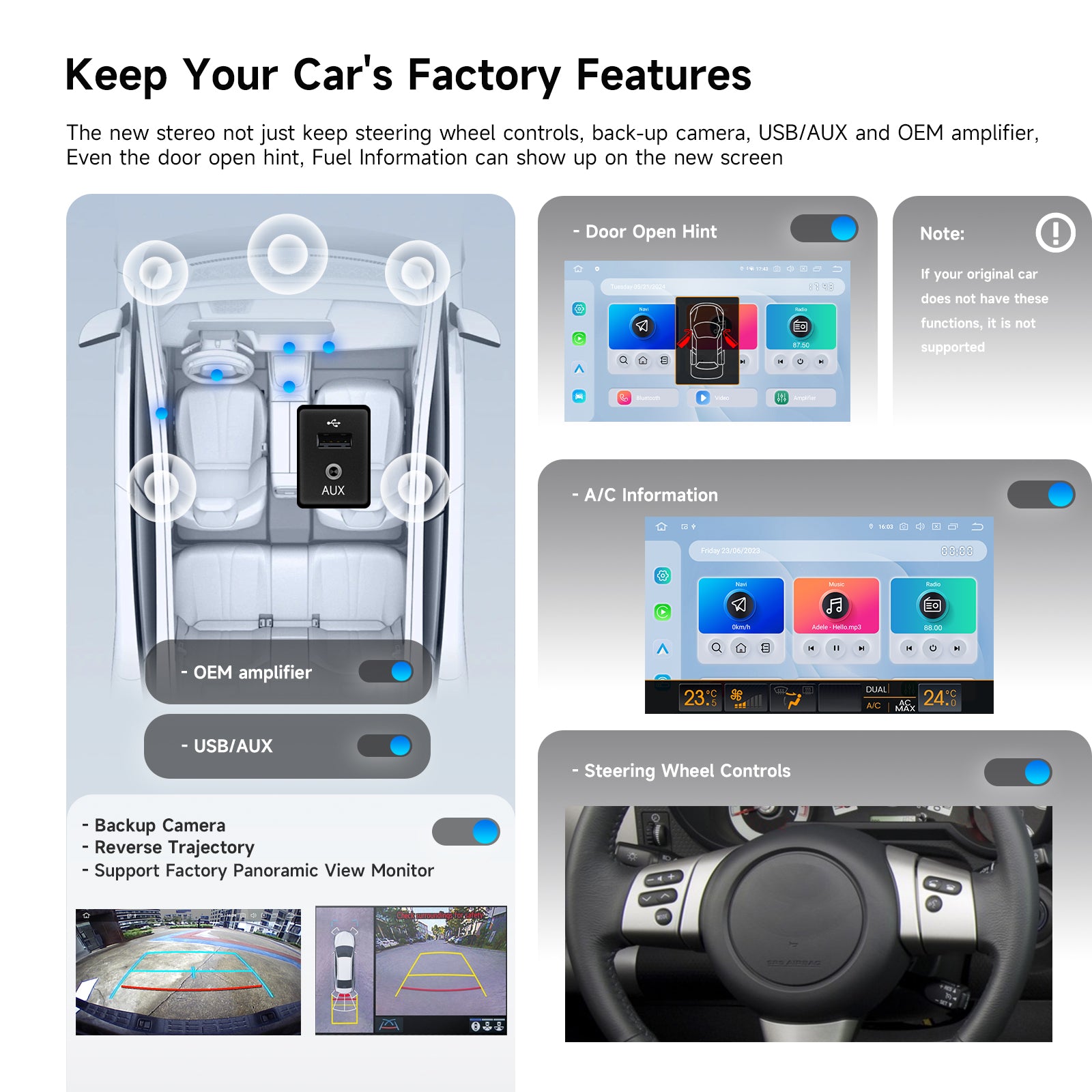 Dasaita 11.6" Android 13 Head Unit for Toyota Camry 2021-2023 | Wireless CarPlay, Volume Knob, 8GB+256GB