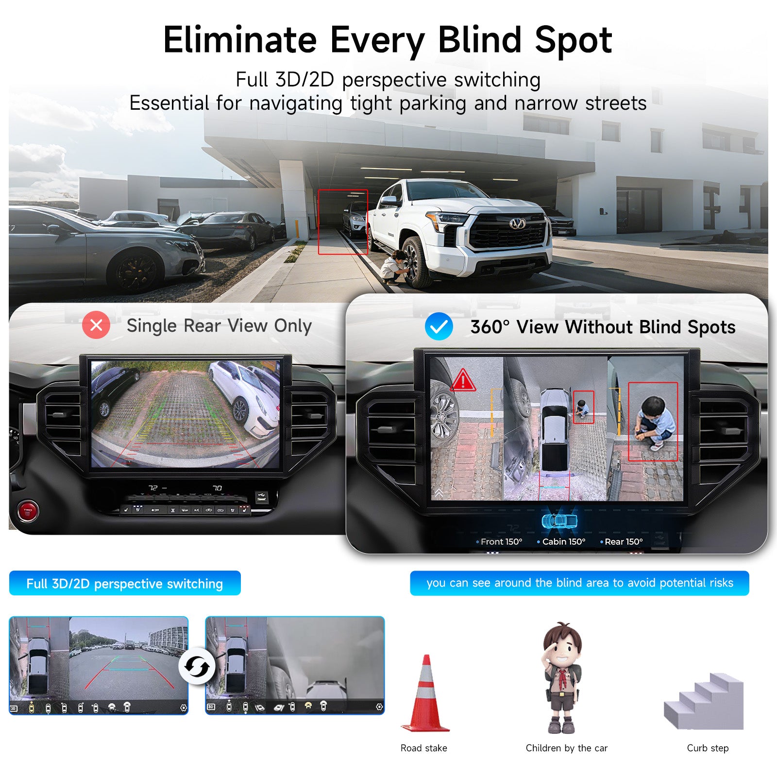 Dasaita for 2022-2025 Toyota Tundra Android 13 Car Stereo | Wireless CarPlay & 14" QLED Touchscreen | 4G LTE & 8GB RAM for Off-Road Audio|AHD Camera