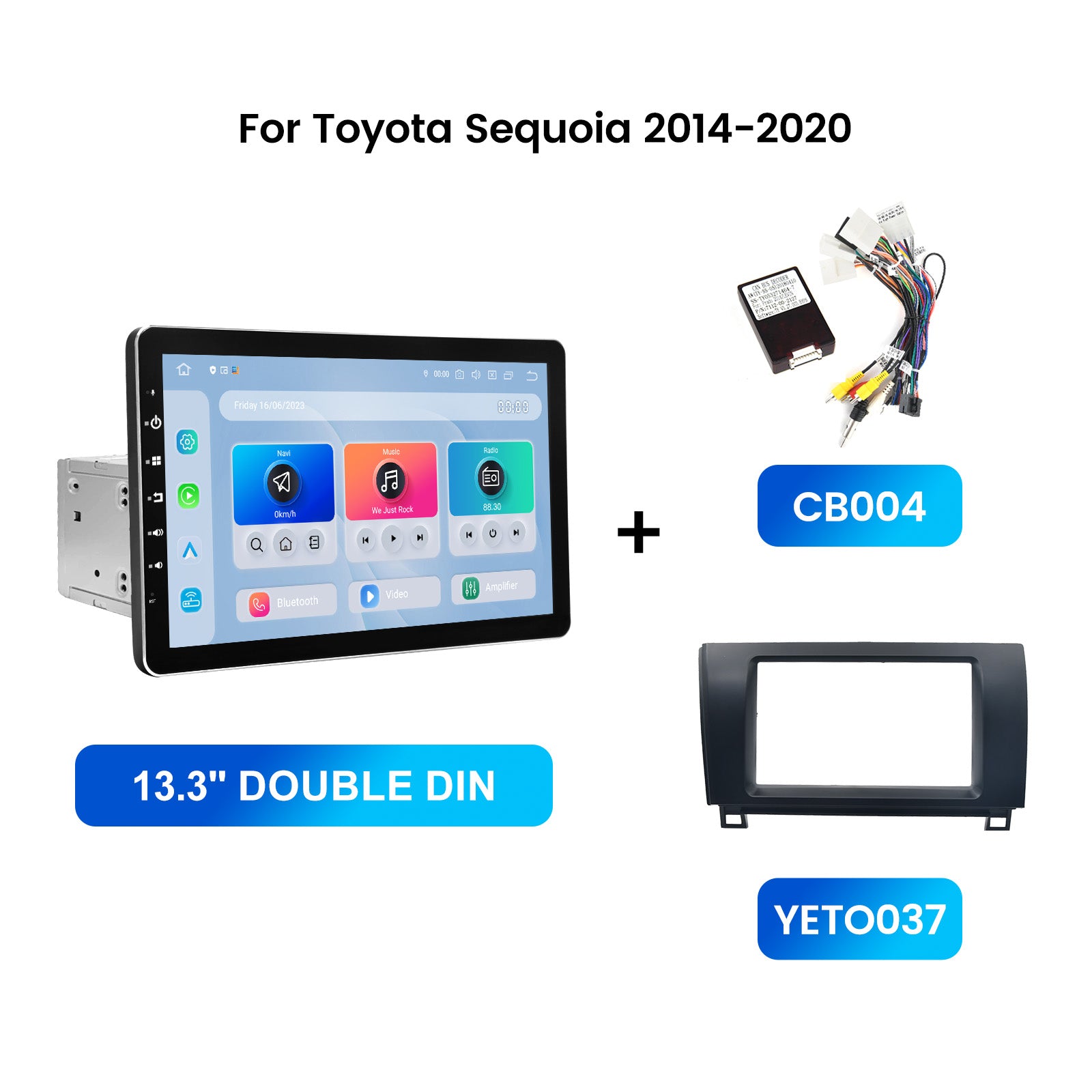 Dasaita Android13 Car Stereo for Universal 2 Din 13.3" Wireless Carplay & Android Auto Car Radio | Qualcomm 665 |2K QLED Screen| Wifi+4G LTE|6G+64G/8+256G|DTS|GPS Navigation Head Unit|Optical Output