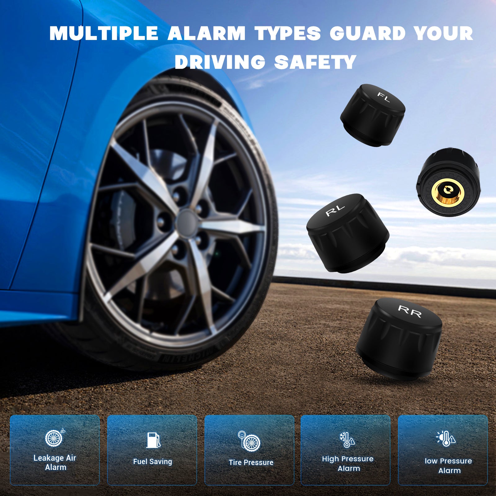 Dasaita USB TPMS APP good quality Car Tire Pressure Monitoring Sensor external system real time for Android car stereo player Accessory