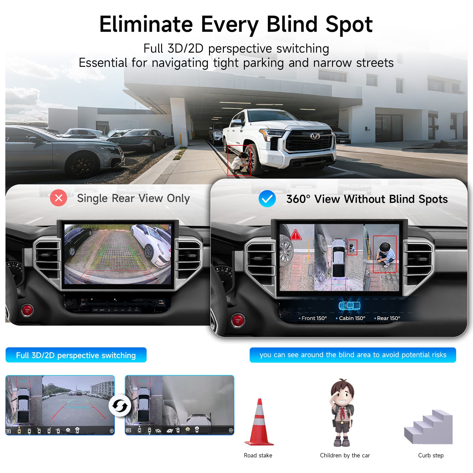 Dasaita for 2022-2025 Toyota Tundra Android 13 Car Stereo | Wireless CarPlay & 14" QLED Touchscreen | 4G LTE & 8GB RAM for Off-Road Audio|AHD Camera