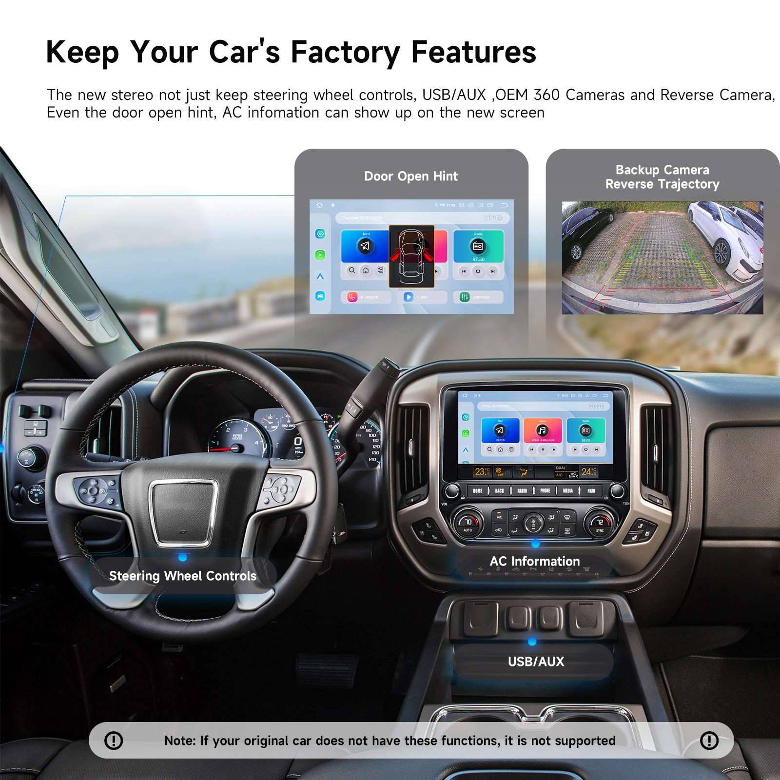 Dasaita Android13 Car Stereo for Chevrolet Silverado GMC Sierra 2014-2019 Wireless Carplay & Android Auto Car Radio | Qualcomm 665 | 11.6" 2K QLED Screen | Wifi+4G LTE |8G+256G | DTS|GPS Navigation Head Unit | Optical Output