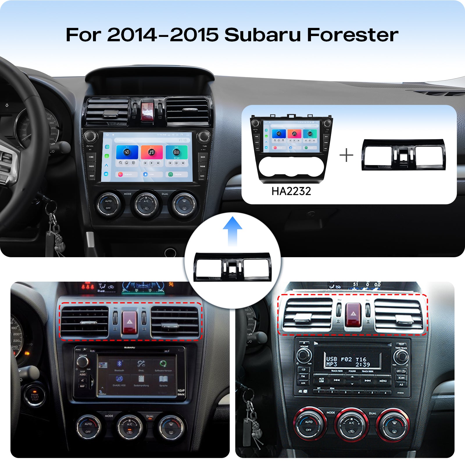 Dasaita Android 13 Car Stereo for Subaru Forester 4 WRX Levorg 2014-2018 Wireless Carplay & Android Auto Car Radio | Qualcomm 665 | 8" QLED Screen | Wifi+4G LTE | 8G+256G | DTS Head Unit | Optical Output