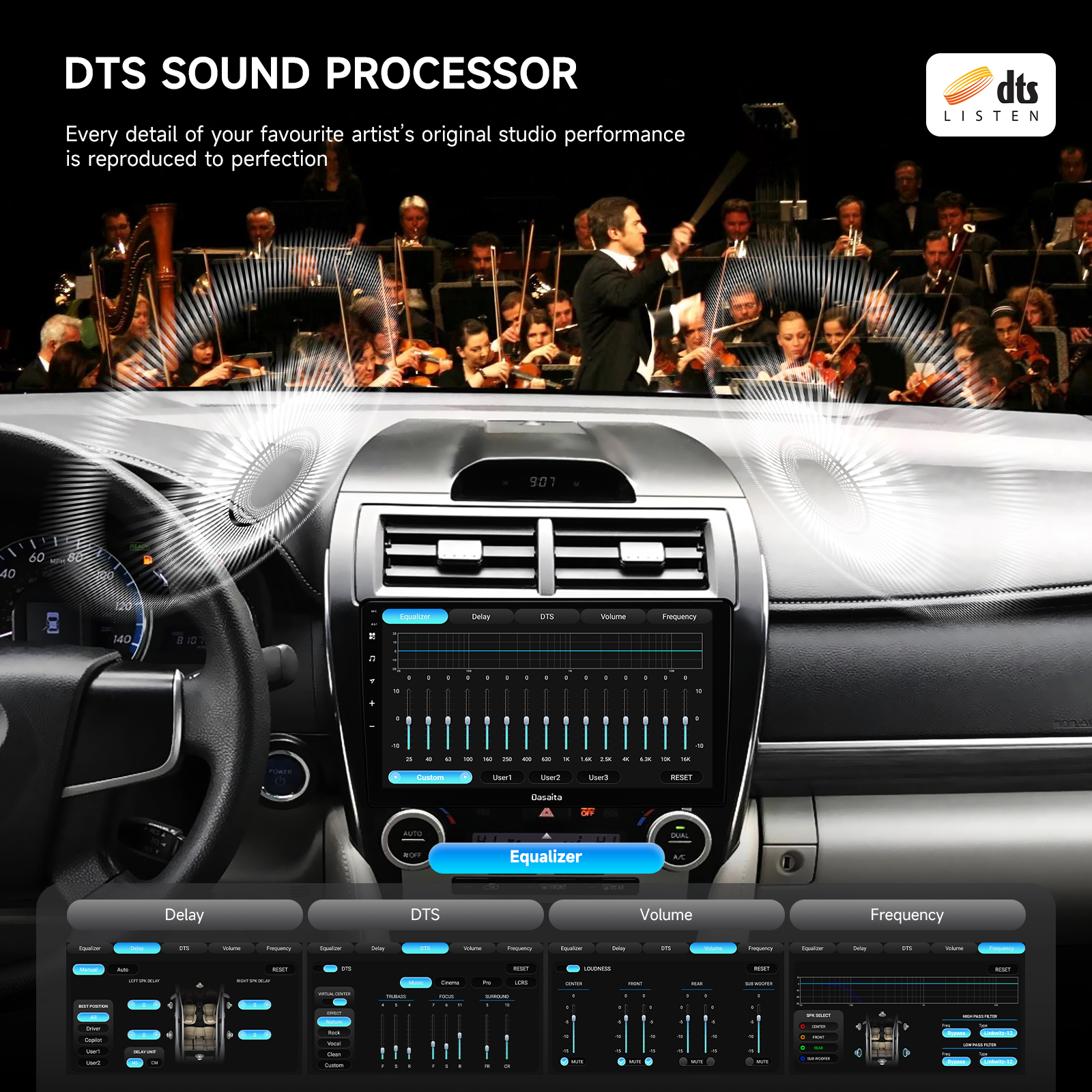 Dasaita Android 13 Car Stereo for Toyota Camry 2012 2013 2014 Wireless Carplay & Android Auto Car Radio | Qualcomm 665 | 10.2" QLED Screen | Wifi+4G LTE | 6G+64G | DTS Head Unit | Optical Output