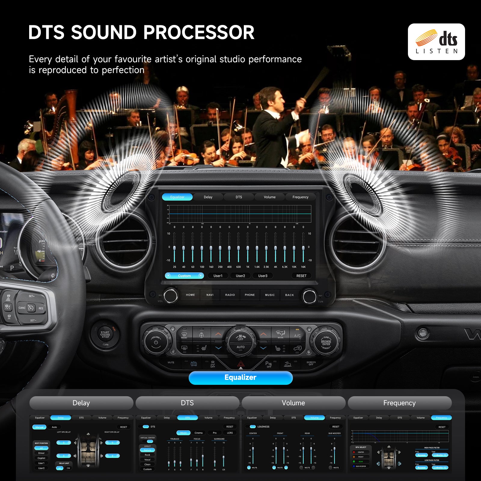 Dasaita 10.2" QLED Car Stereo for Jeep Wrangler JL 2018-2022 & Gladiator JT | OEM Style Design with Physical Knobs & Buttons | Wireless CarPlay Android Auto | Retains Factory AHD Backup Camera