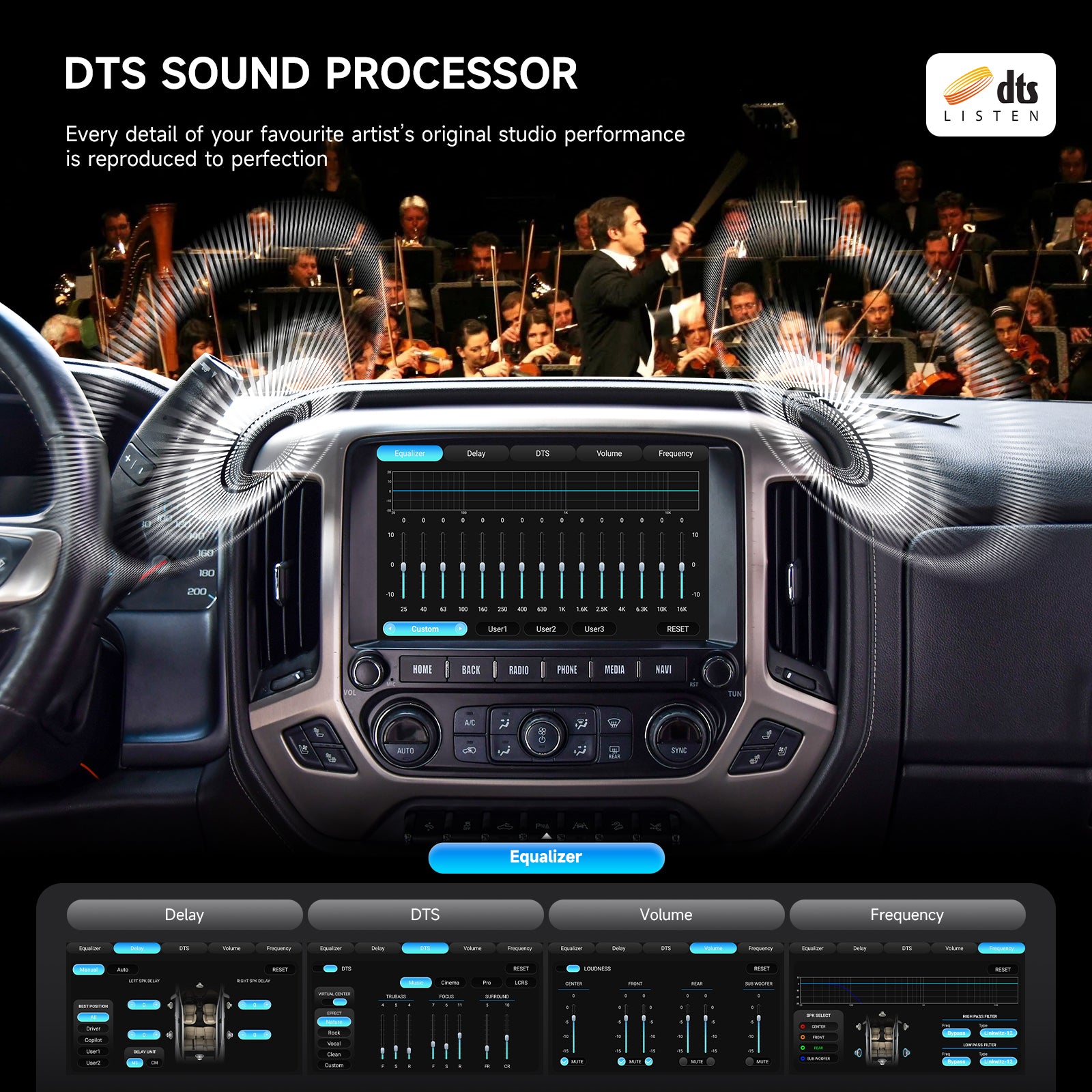 Dasaita Android13 Car Stereo for Chevrolet Silverado GMC Sierra 2014-2019 Wireless Carplay & Android Auto Car Radio | Qualcomm 665 | 11.6" 2K QLED Screen | Wifi+4G LTE |8G+256G | DTS|GPS Navigation Head Unit | Optical Output