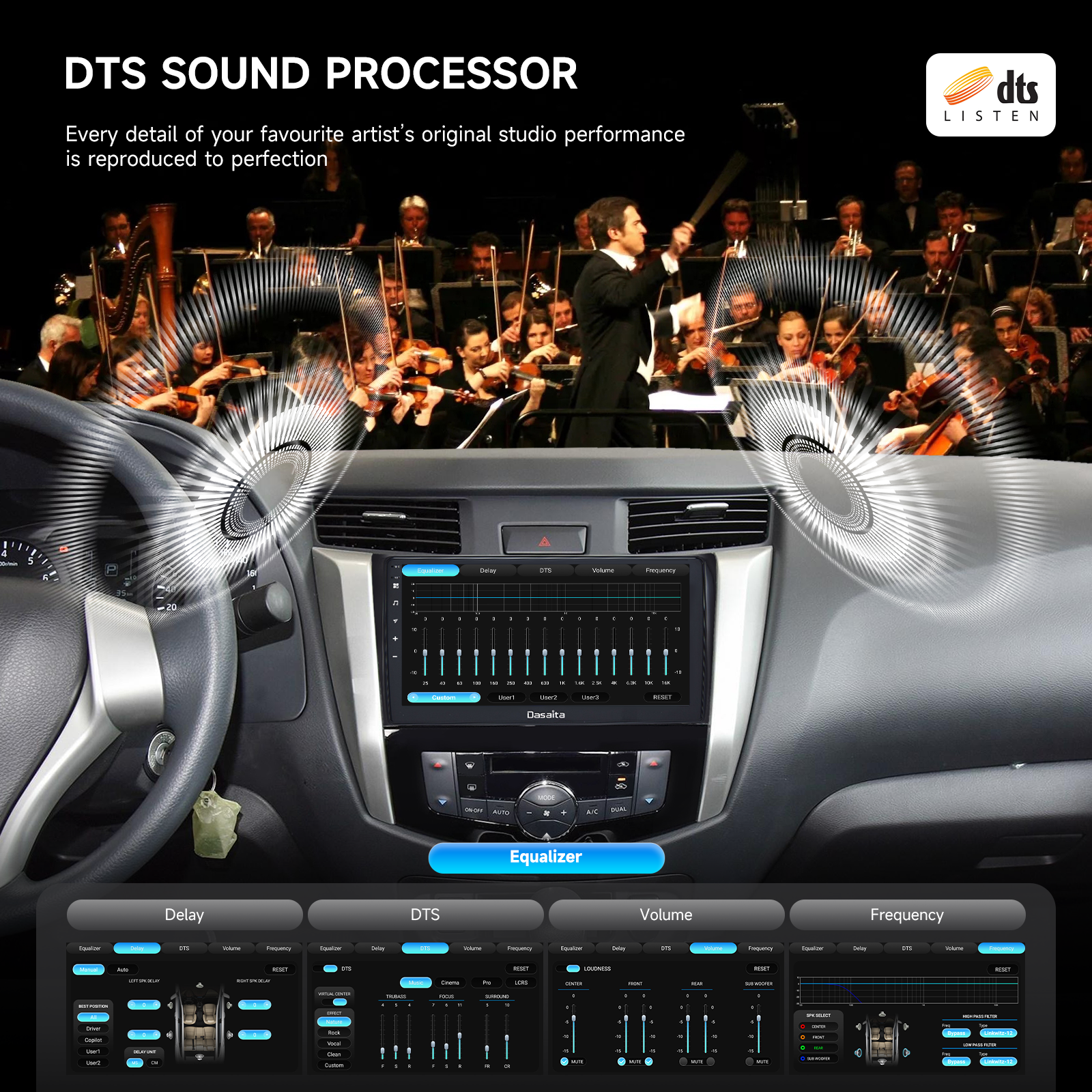 Dasaita Android13 Car Stereo for Nissan Navara NP300 2014-2024 Wireless Carplay & Android Auto Car Radio| Qualcomm 665 | 10.2" QLED Screen | Wifi+4G LTE |6G+64G|DTS|GPS Navigation Head Unit| Optical Output