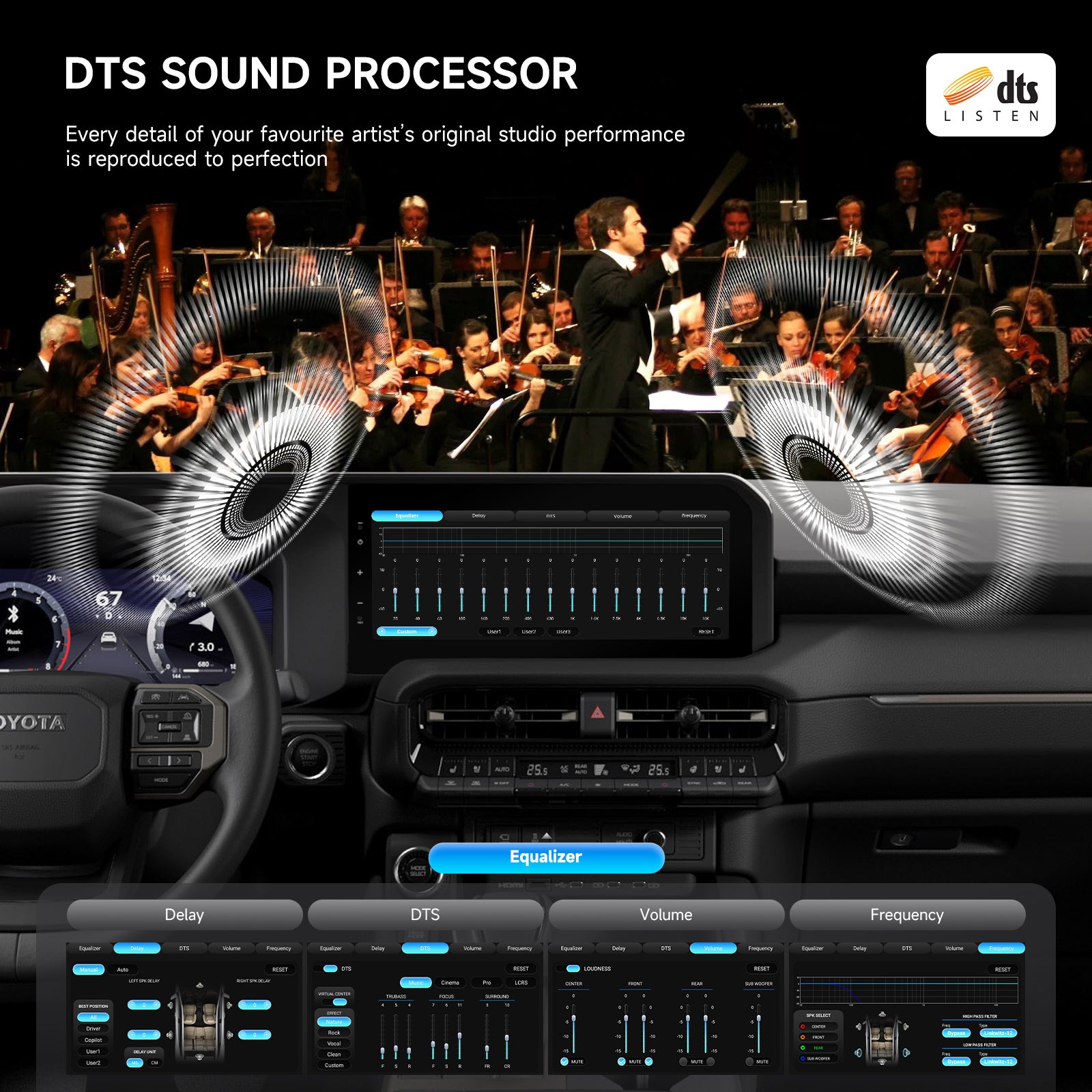 Dasaita Android13 Car Stereo for Toyota LC250 Prado J250 2023-2025 Wireless Carplay & Android Auto Car Radio | Qualcomm 665 | 12.3" QLED Screen | Wifi+4G LTE | 8G+256G | DTS|GPS Navigation Head Unit | Optical Output