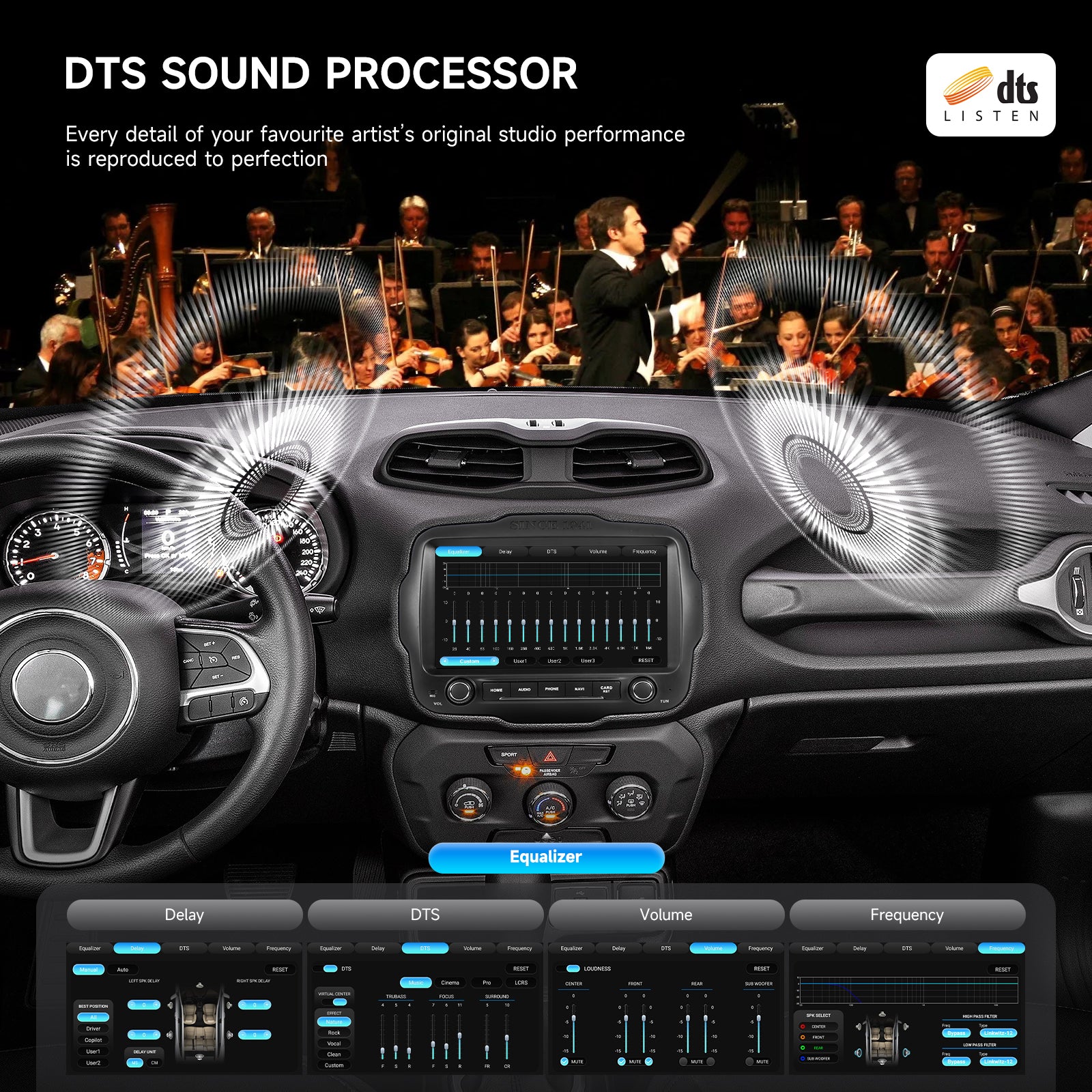 Dasaita Android13 Car Stereo for Jeep Renegade 2015-2022 Wireless Carplay & Android Auto Car Radio| Qualcomm 665 | 9" QLED Screen | Wifi+4G LTE |8G+256G|DTS|GPS Navigation Head Unit| Optical Output