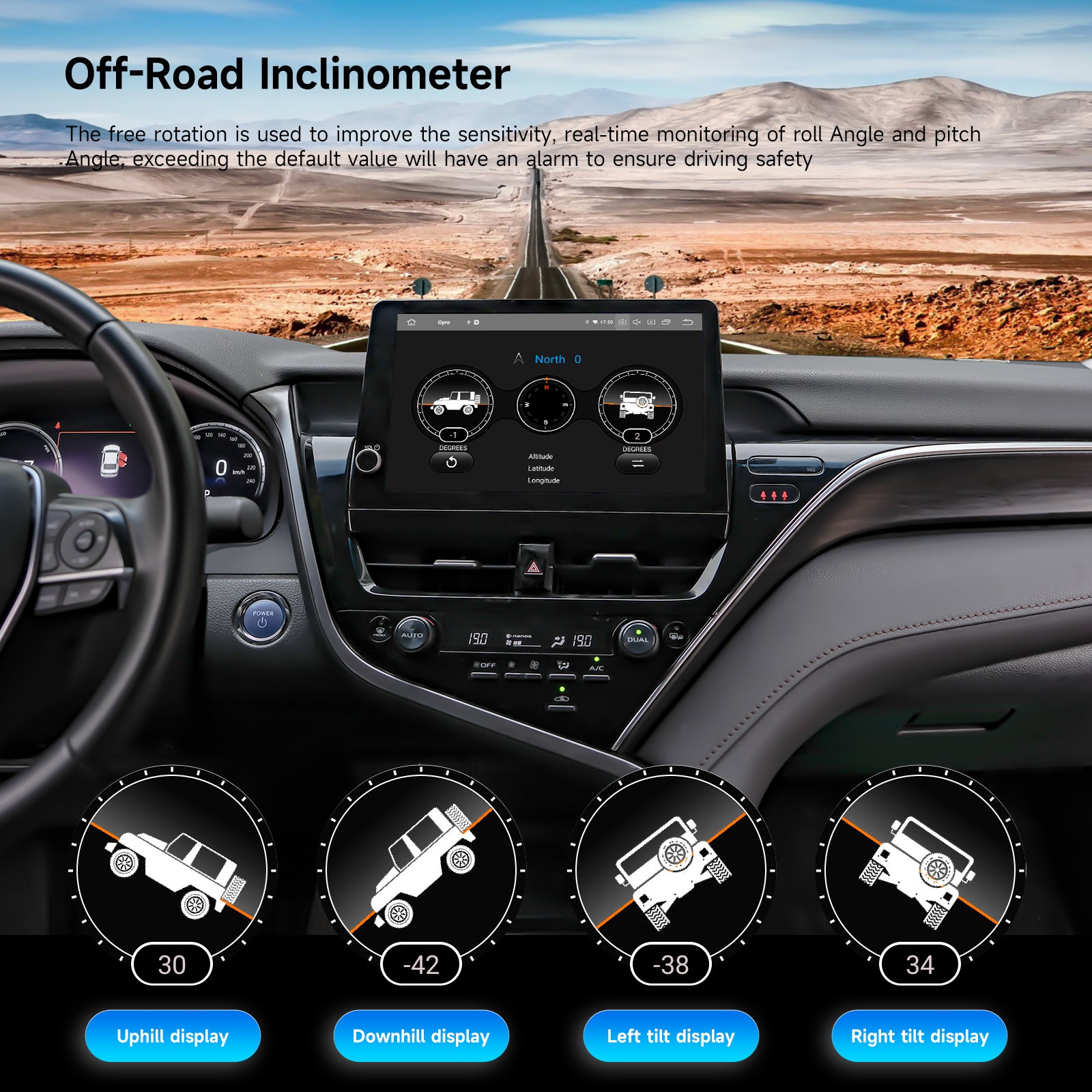 Dasaita 11.6" Android 13 Head Unit for Toyota Camry 2021-2023 | Wireless CarPlay, Volume Knob, 8GB+256GB