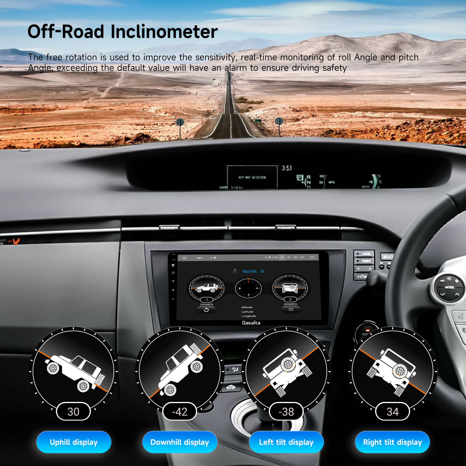 Dasaita Android13 Car Stereo for Toyota Prius 2009-2013 Wireless Carplay & Android Auto Car Radio | Qualcomm 665 | 9" QLED Screen | Wifi+4G LTE | 6G+64G | DTS|GPS Navigation Head Unit | Optical Output