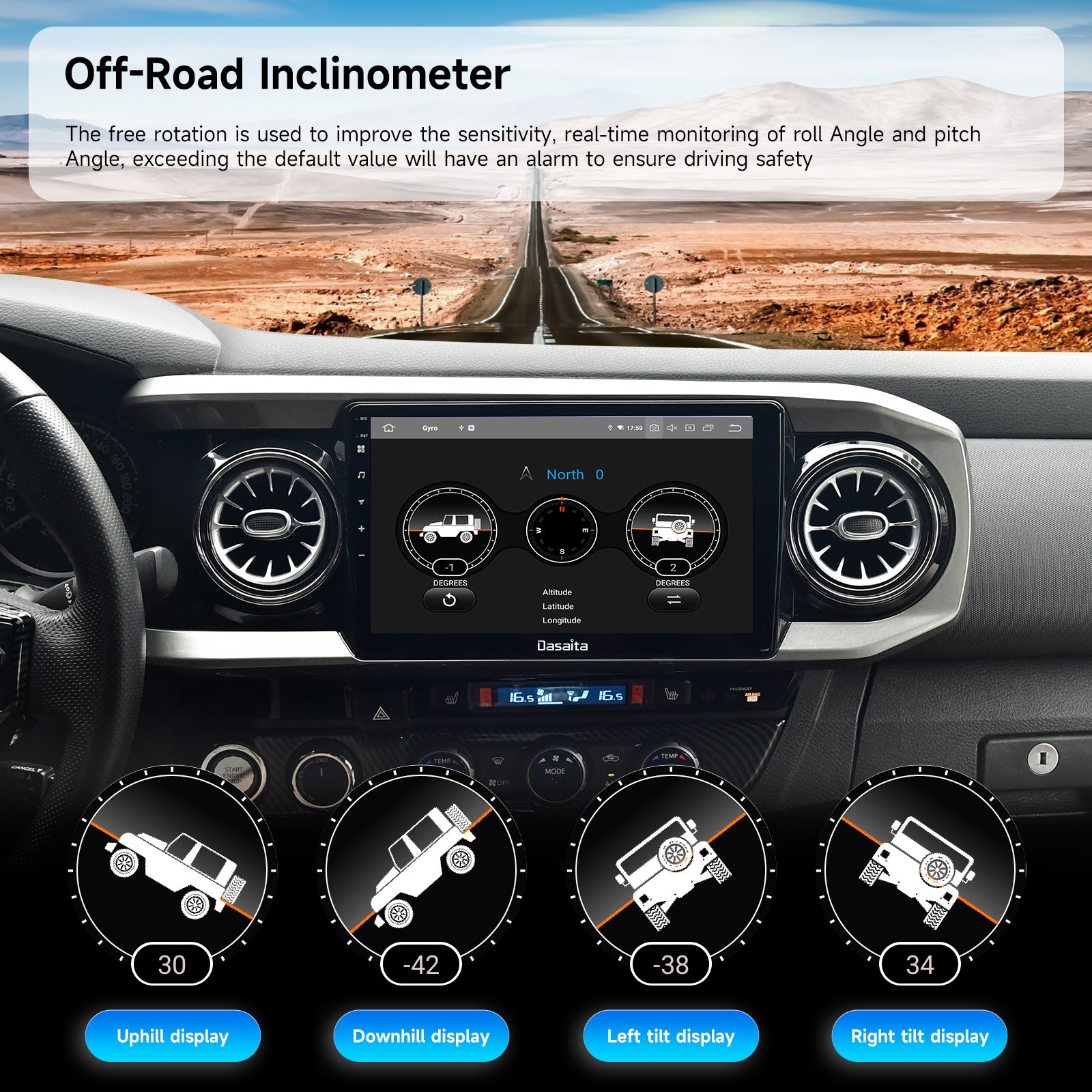 Dasaita Android13 Car Stereo for Toyota Tacoma 2016-2022 Wireless Carplay & Android Auto Car Radio|Qualcomm 665|10.2"/11.6" QLED Screen|Wifi+4G LTE|8+256G|DTS Head Unit|Optical Output