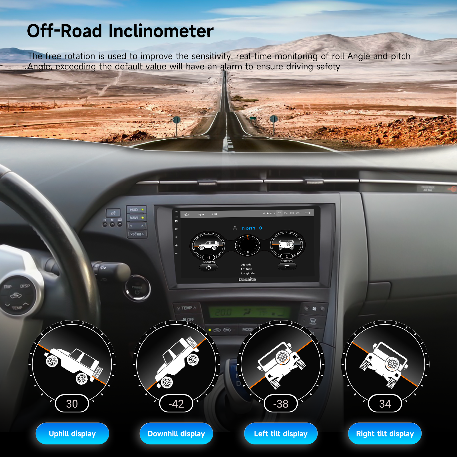 Dasaita Android13 Car Stereo for Toyota Prius 2009-2013 Wireless Carplay & Android Auto Car Radio | Qualcomm 665 | 9" QLED Screen | Wifi+4G LTE | 6G+64G | DTS|GPS Navigation Head Unit | Optical Output