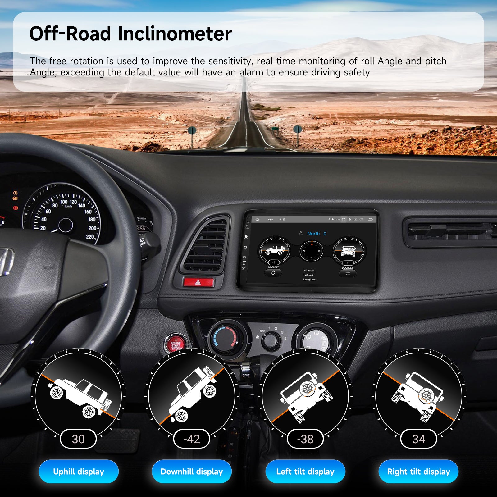 Dasaita Android13 Infotainment System for Honda HR-V / Vezel 2013-2022 - 9" QLED Floating Touchscreen, 6GB RAM, Wireless CarPlay & Android Auto, OEM Camera & LaneWatch Retained