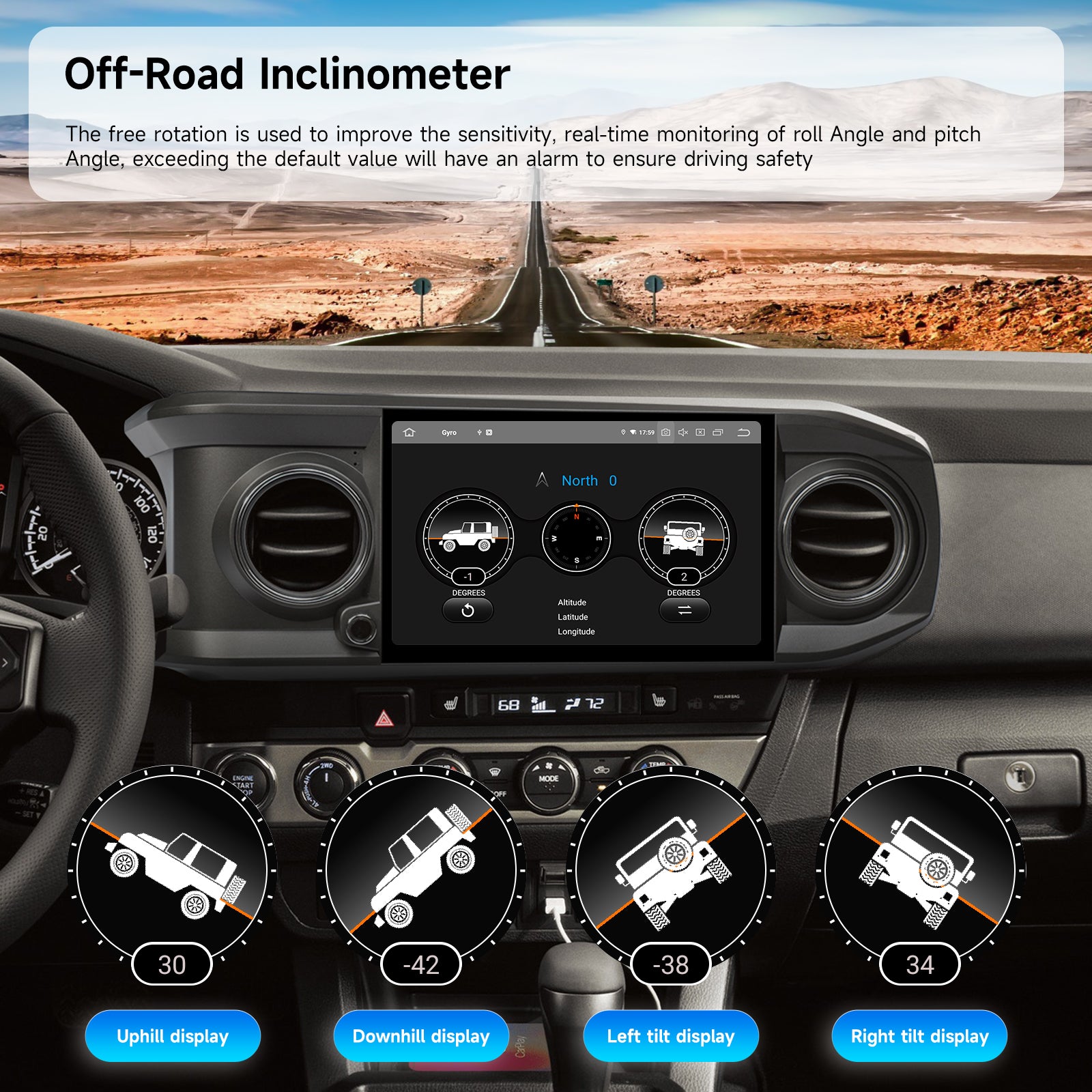 Dasaita Android 13 Car Stereo for Toyota Tacoma 2016-2022 Wireless Carplay & Android Auto Car Radio|Qualcomm 665|11.6"QLED Screen|Wifi+4G LTE|8+256G|DTS Head Unit|Optical Output