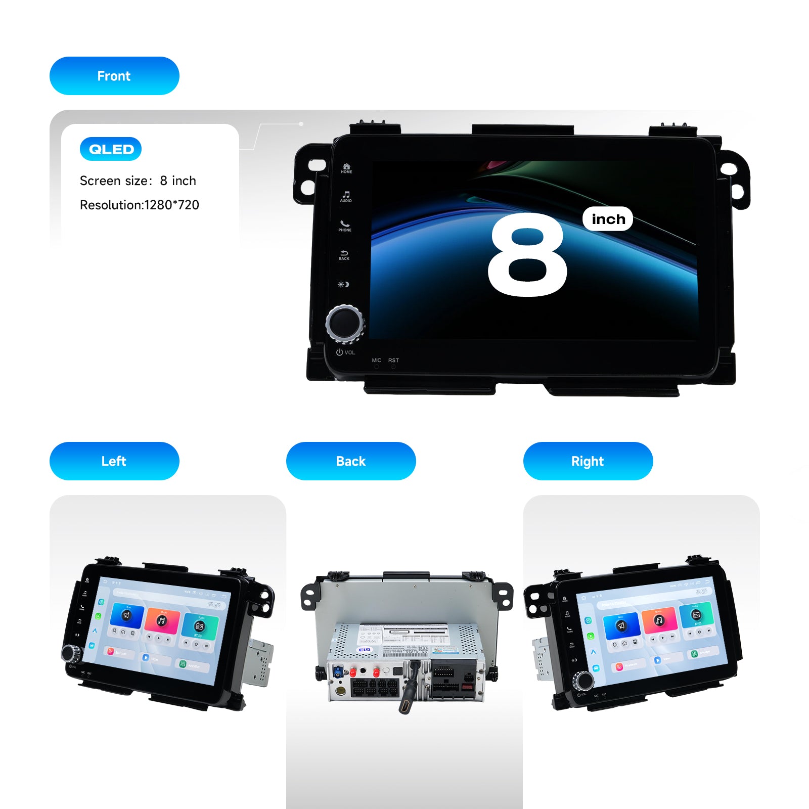 Dasaita Android13 Infotainment System for Honda HR-V / Vezel 2013-2022 - 9" QLED Floating Touchscreen, 6GB RAM, Wireless CarPlay & Android Auto, OEM Camera & LaneWatch Retained