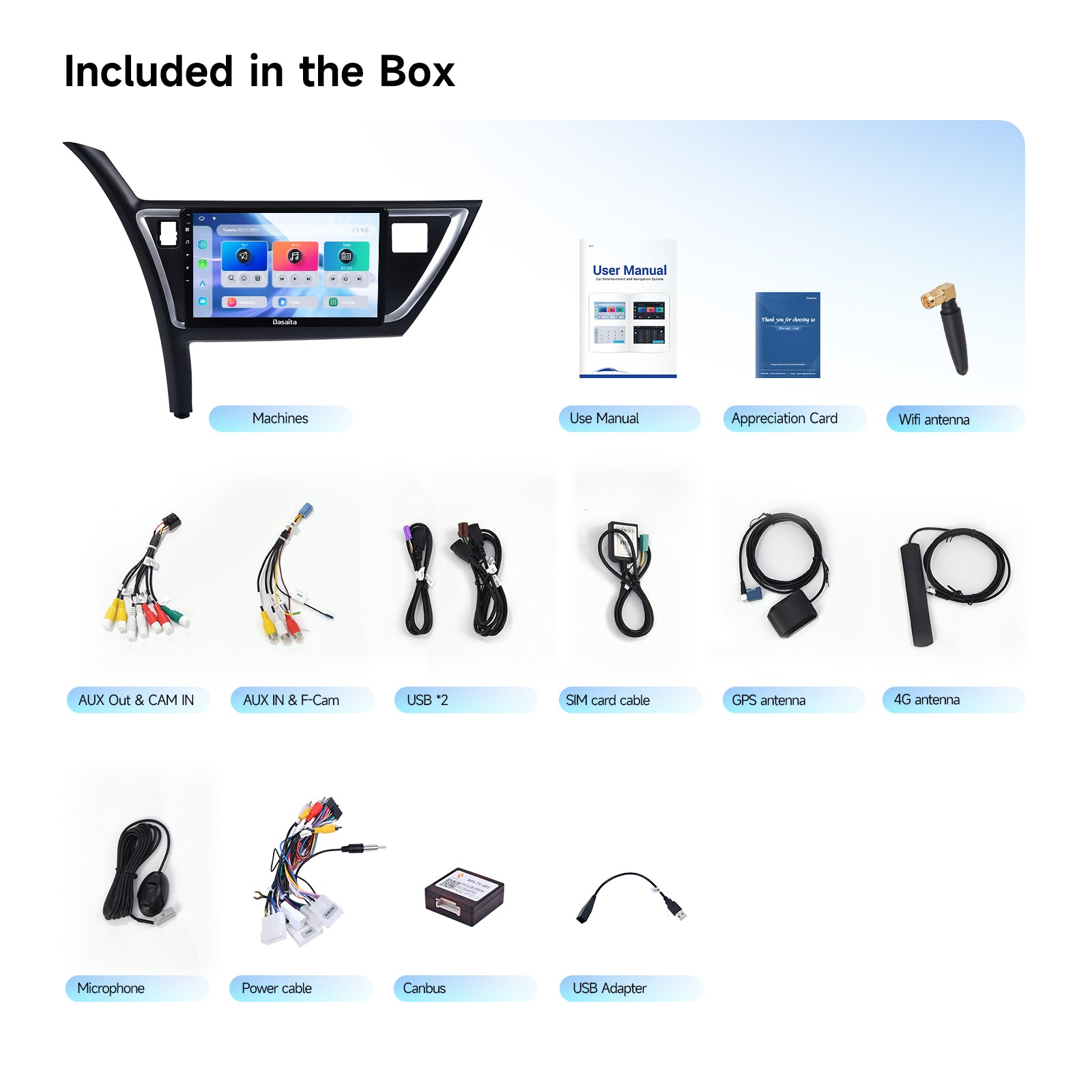 Dasaita for Toyota Auris Car Stereo 2013 2014 Android 13 Wireless CarPlay Android Auto 10.2 Inch Touchscreen GPS Navigation Head Unit