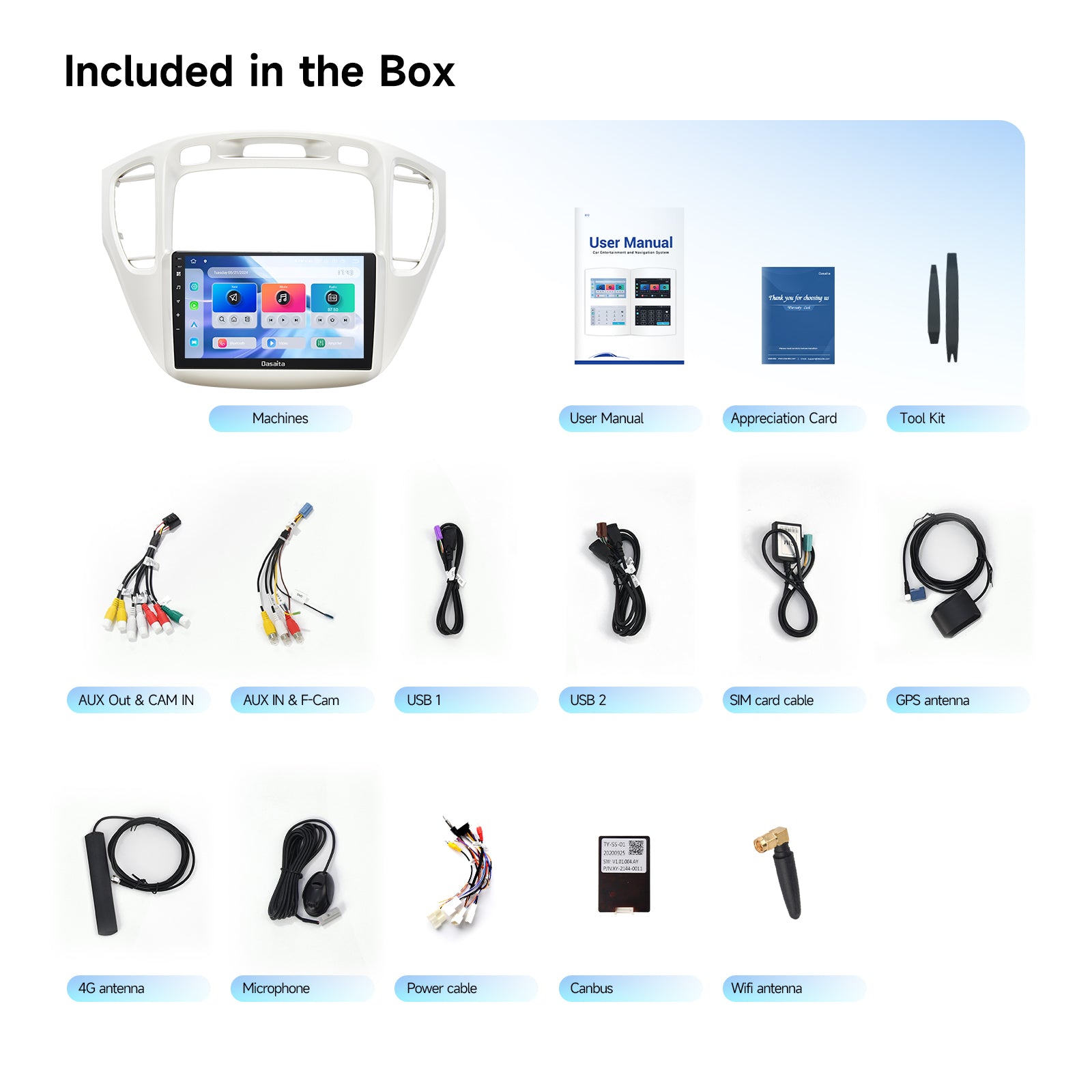 Dasaita Android13 Car Stereo for Toyota Highlander 2000-2006 Wireless Carplay & Android Auto Car Radio | Qualcomm 665 | 9" QLED Screen | Wifi+4G LTE | 6G+64G | DTS|GPS Navigation Head Unit | Optical Output