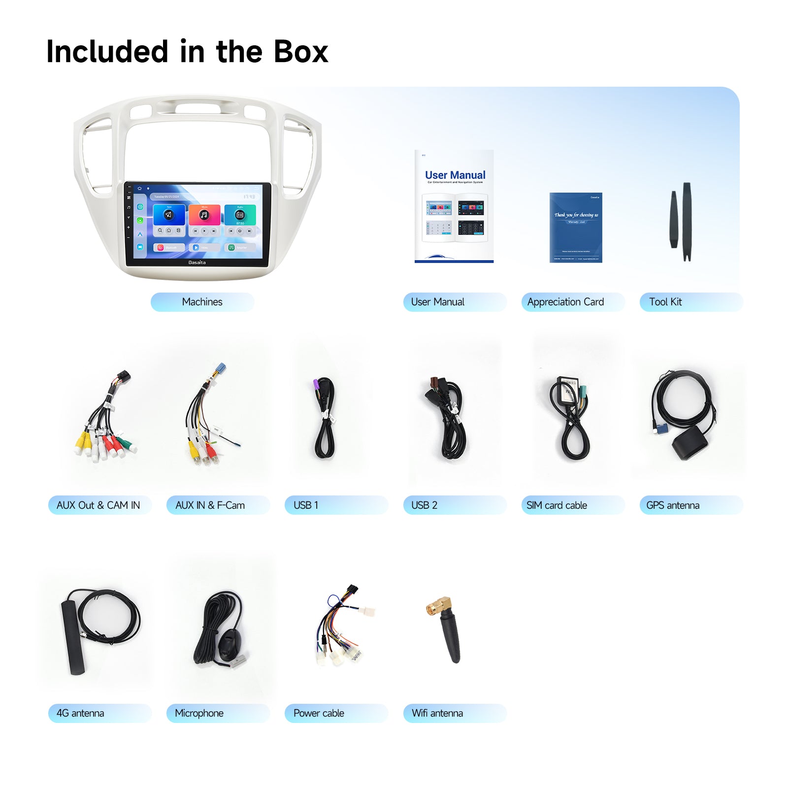 Dasaita Android13 Car Stereo for Toyota Highlander 2000-2006 Wireless Carplay & Android Auto Car Radio | Qualcomm 665 | 9" QLED Screen | Wifi+4G LTE | 6G+64G | DTS|GPS Navigation Head Unit | Optical Output