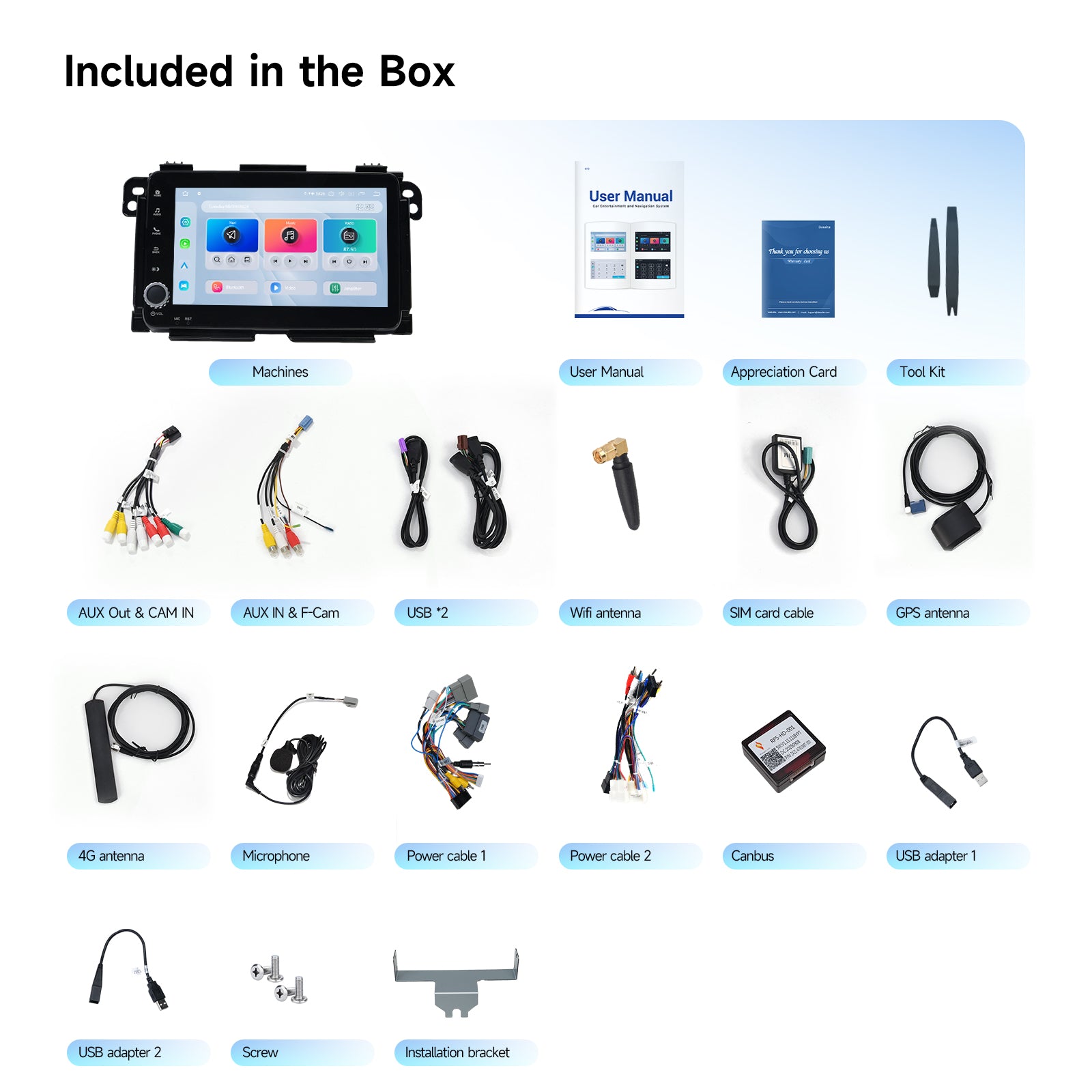 Dasaita OEM Style Android 13 Car Stereo for Honda HR-V / Vezel 2013-2022 | 8" Touch Screen | 8GB RAM 256GB ROM | Qualcomm 665 | Wireless CarPlay & Android Auto | Retains Factory Camera & Steering Controls | With Volume Knob