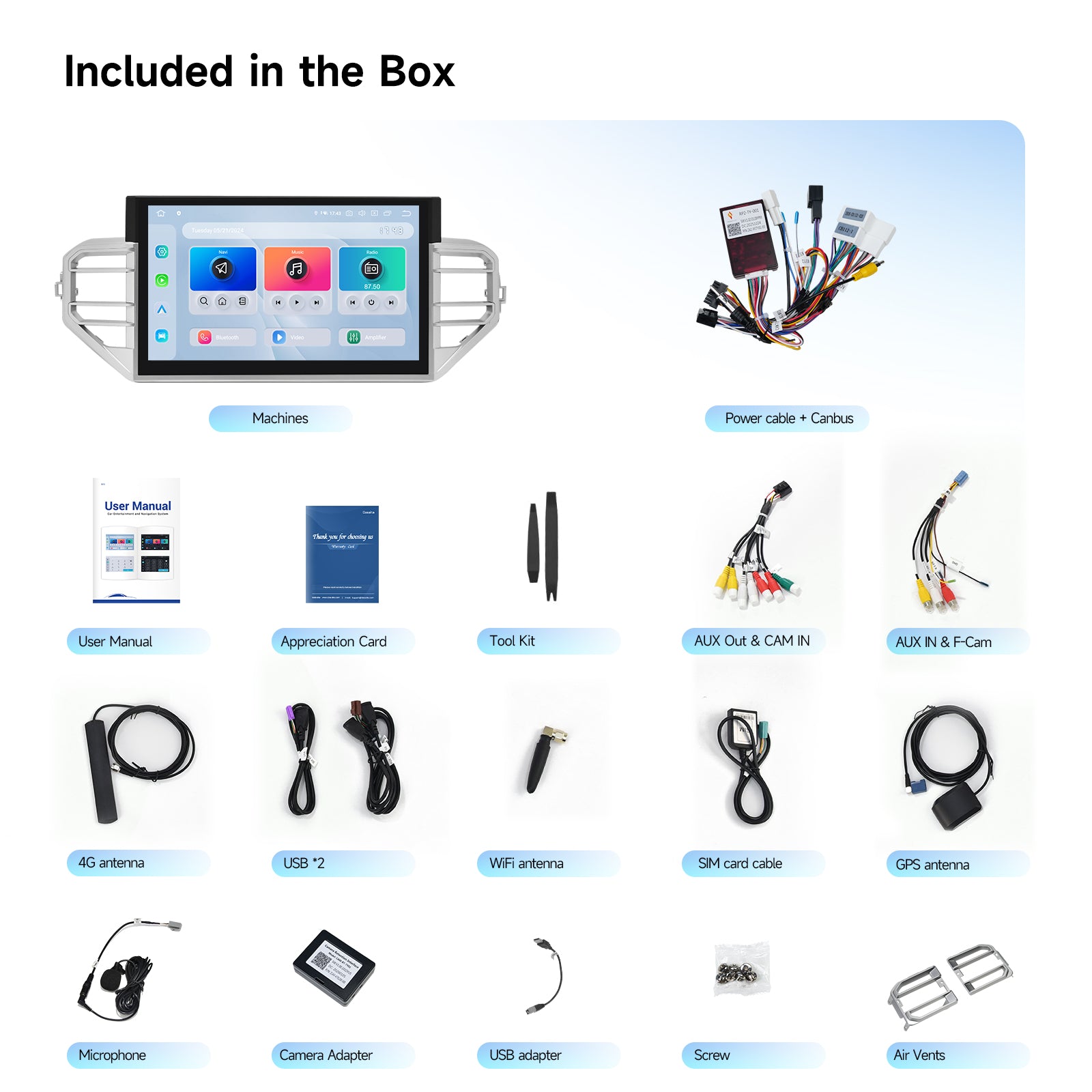 Dasaita for 2022-2025 Toyota Tundra Android 13 Car Stereo | Wireless CarPlay & 14" QLED Touchscreen | 4G LTE & 8GB RAM for Off-Road Audio|AHD Camera