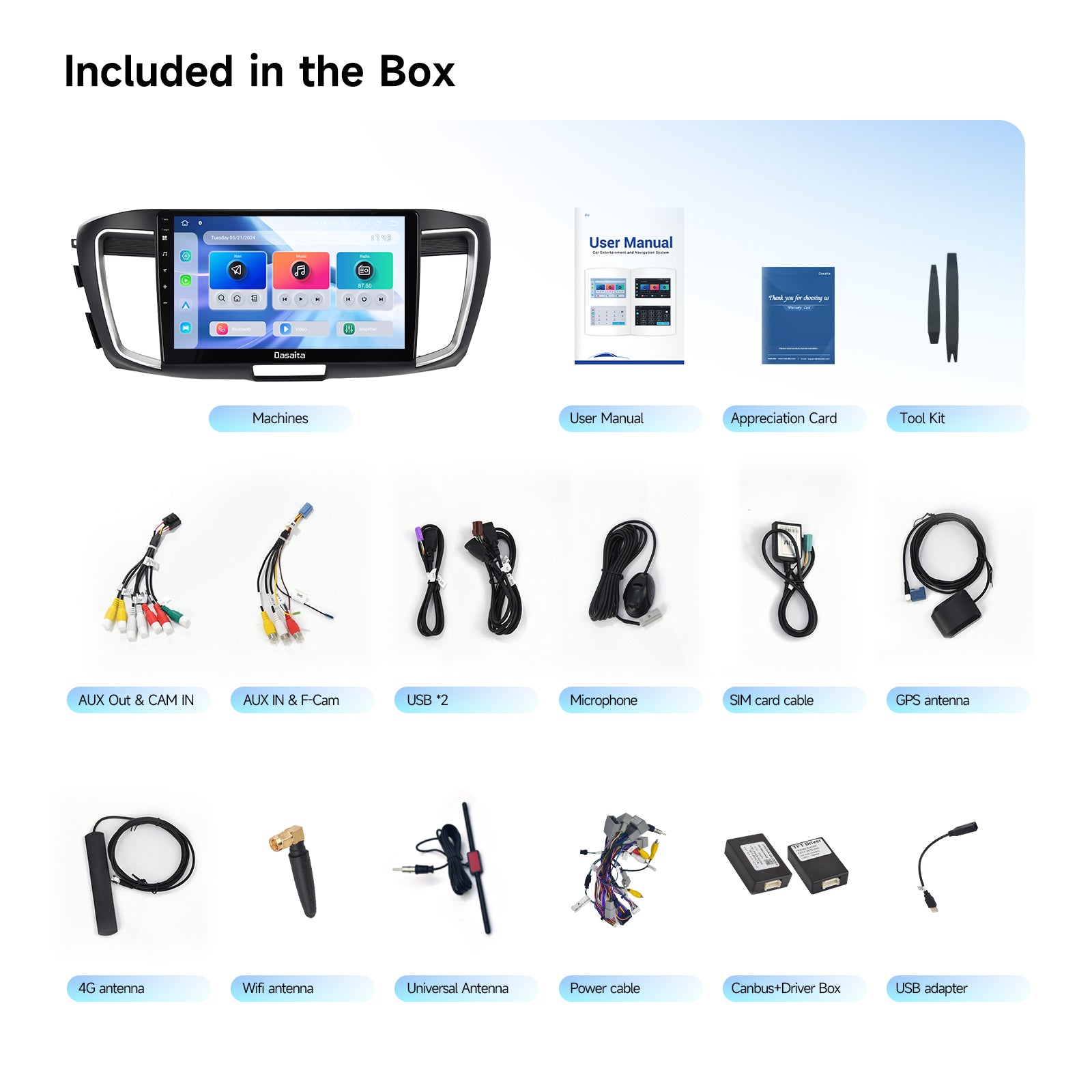 Dasaita Android13 Car Stereo for Honda Accord 2013-2017 LHD Wireless Carplay & Android Auto Car Radio | Qualcomm 665 | 10.2" QLED Screen | Wifi+4G LTE | 8+256G | DTS|GPS Navigation Head Unit | Optical Output