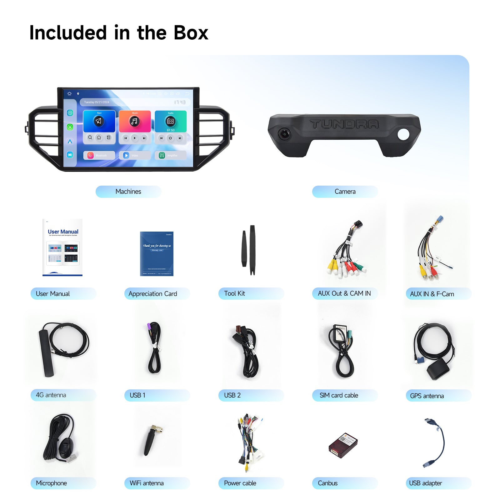 Dasaita for 2022-2025 Toyota Tundra Android 13 Car Stereo | Wireless CarPlay & 14" QLED Touchscreen | 4G LTE & 8GB RAM for Off-Road Audio|AHD Camera