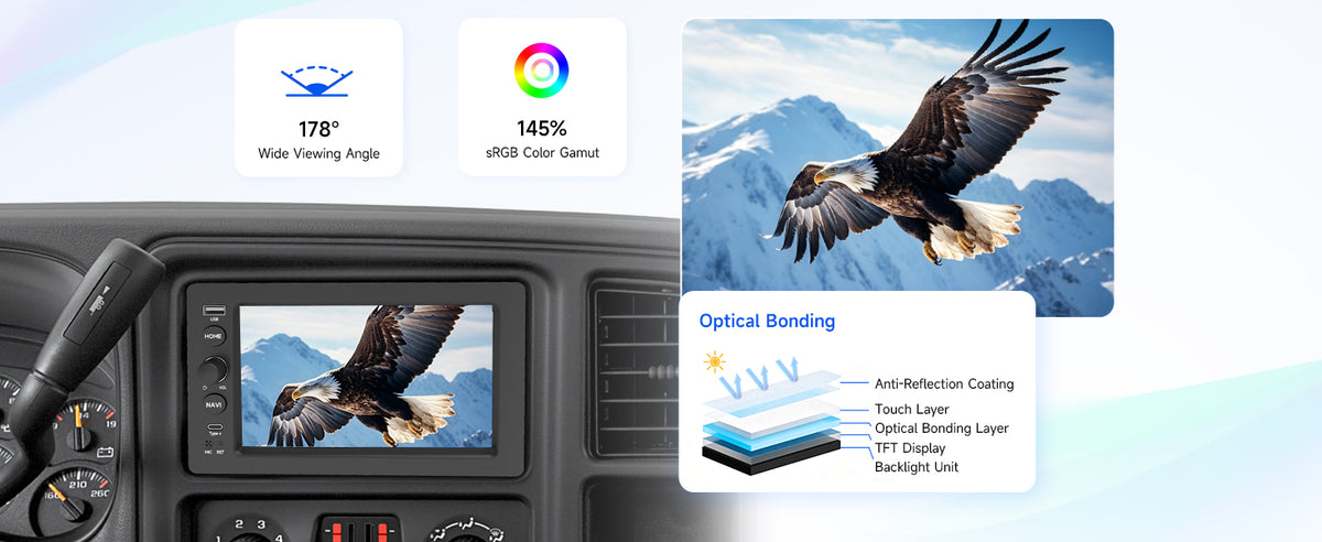 7" QLED Touchscreen