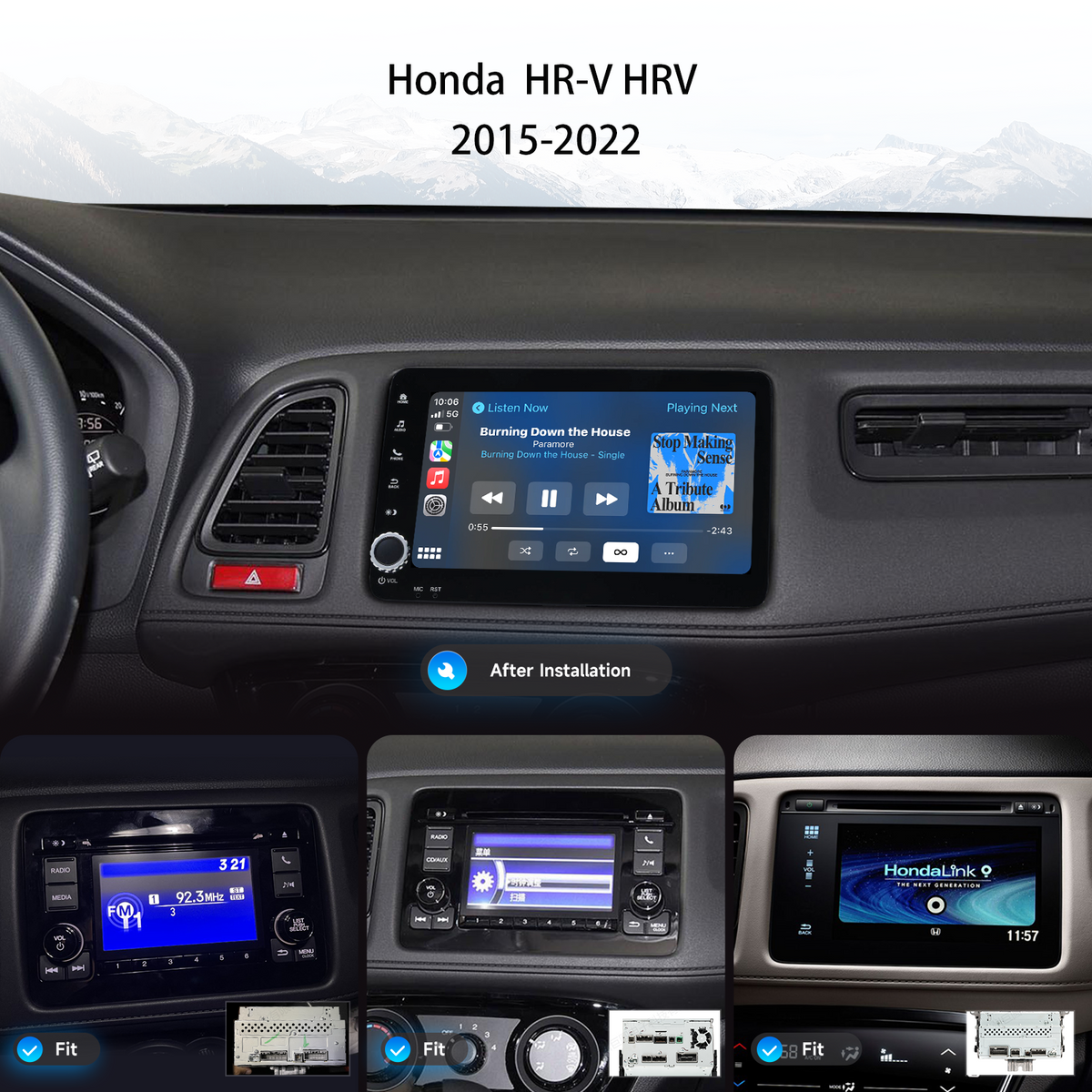 Honda HR-V car stereo upgrade before and after installation
