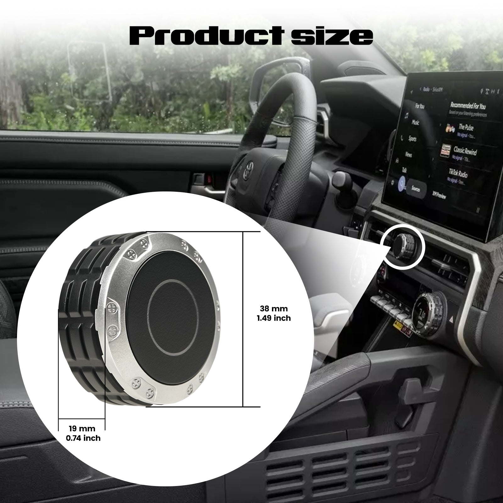 Dasaita High-Quality Volume Control Knob for Toyota Tundra/Sequoia (2022-2025) & 4Runner/Tacoma (2024+) Smooth Turn, Durable, Perfect Fit