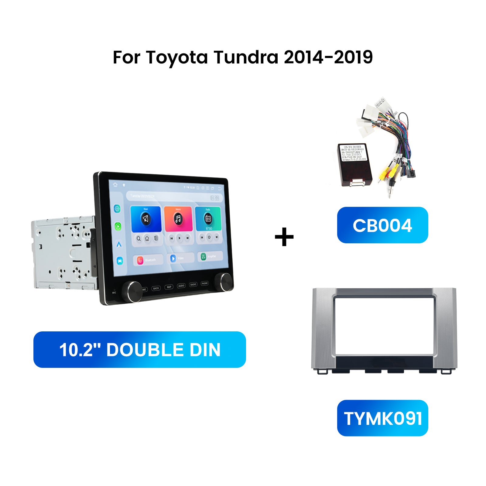 Dasaita 10.2" Universal Double Din Car Stereo with Rotary Knobs | Wireless CarPlay Android Auto | Android 13 Head Unit | QLED Touchscreen | GPS Navigation | 6G+64G/8G+256G | DTS Audio