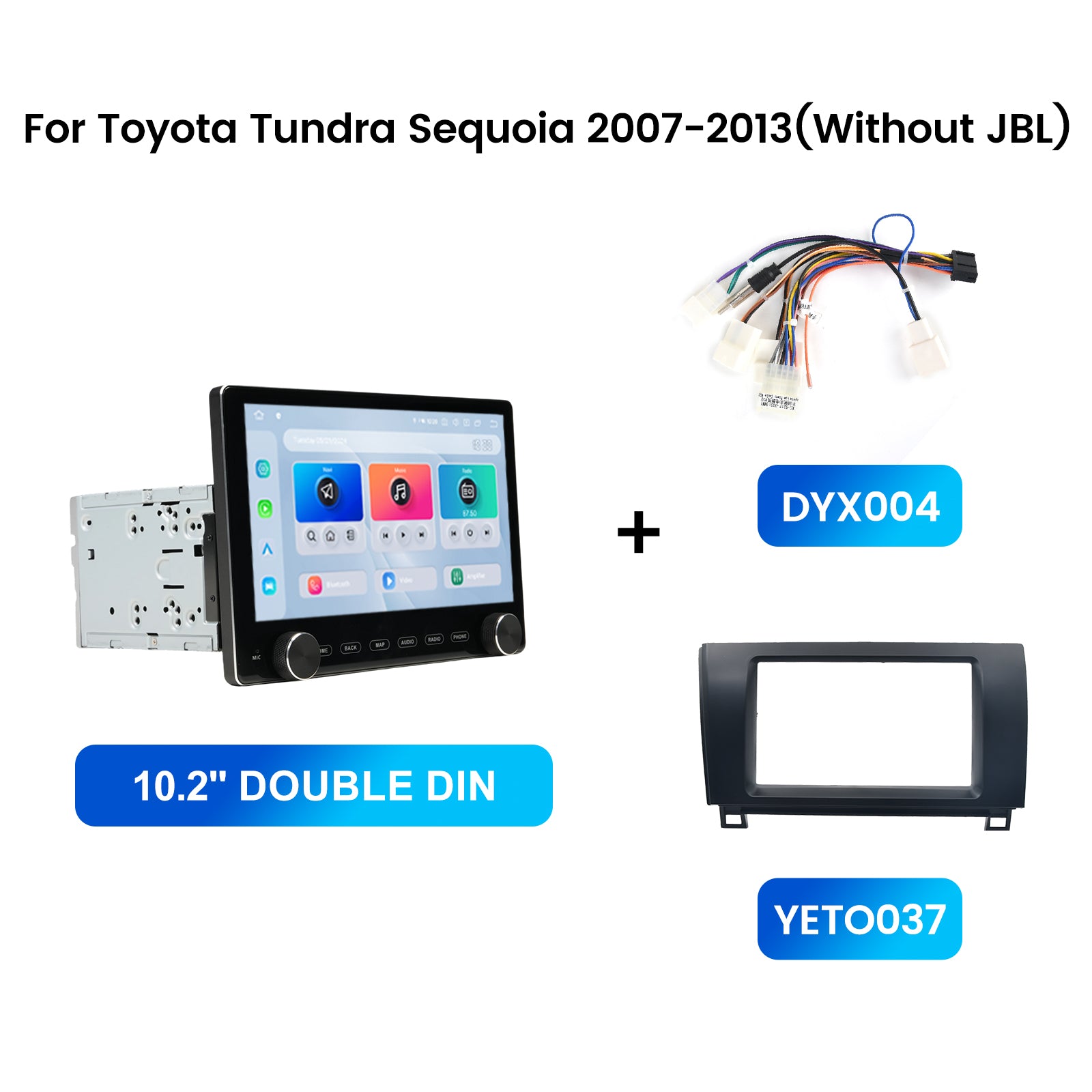 Dasaita 10.2" Universal Double Din Car Stereo with Rotary Knobs | Wireless CarPlay Android Auto | Android 13 Head Unit | QLED Touchscreen | GPS Navigation | 6G+64G/8G+256G | DTS Audio