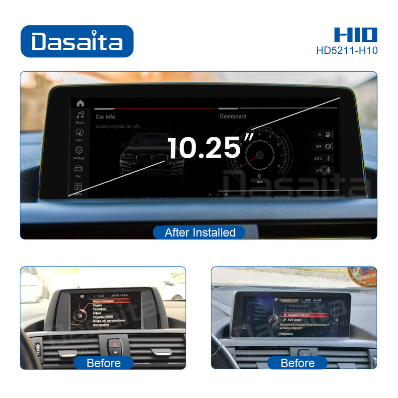Dasaita 10.25 inch BMW 1/2 Series F20/F21 2011-2016 2 Series F23 2013-2016 Car Stereo 4+64G Original UI SWC Backup Camera Carplay Car DVD Player