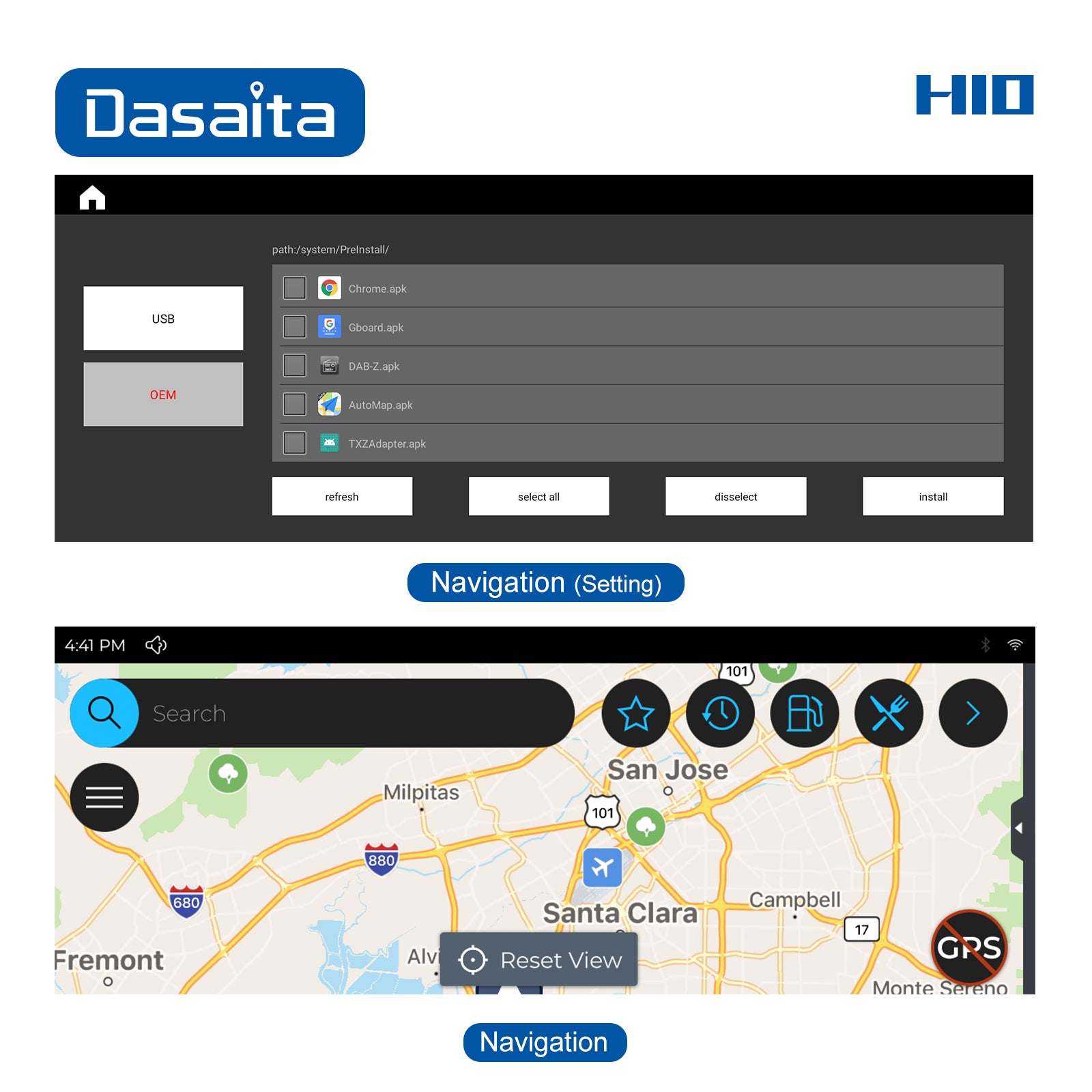 Dasaita 10.25 inch for BMW 5 Series E60 2009 2010 CIC Car Radio Amplifier IPS Screen Backup Camera 4g/64g 1920*720 GPS Stereo