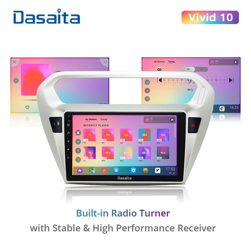 Dasaita Vivid11 Peugeot 301 2014 2015 2016 Car Stereo 9 Inch Carplay Android Auto PX6 4G+64G Android11 1280*720 DSP AHD Radio